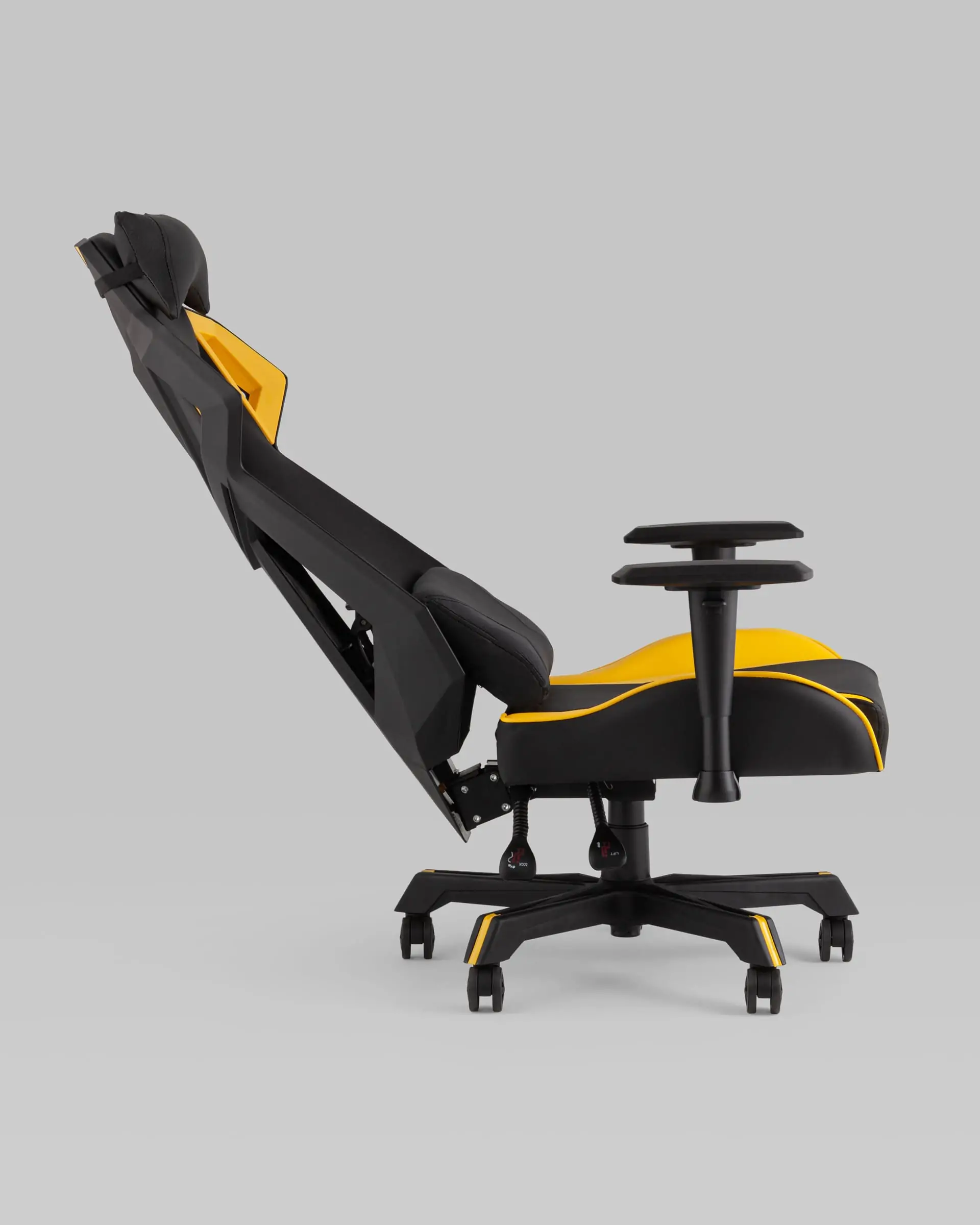 Кресло спортивное TopChairs Рэтчэт желтый с высокой спинкой