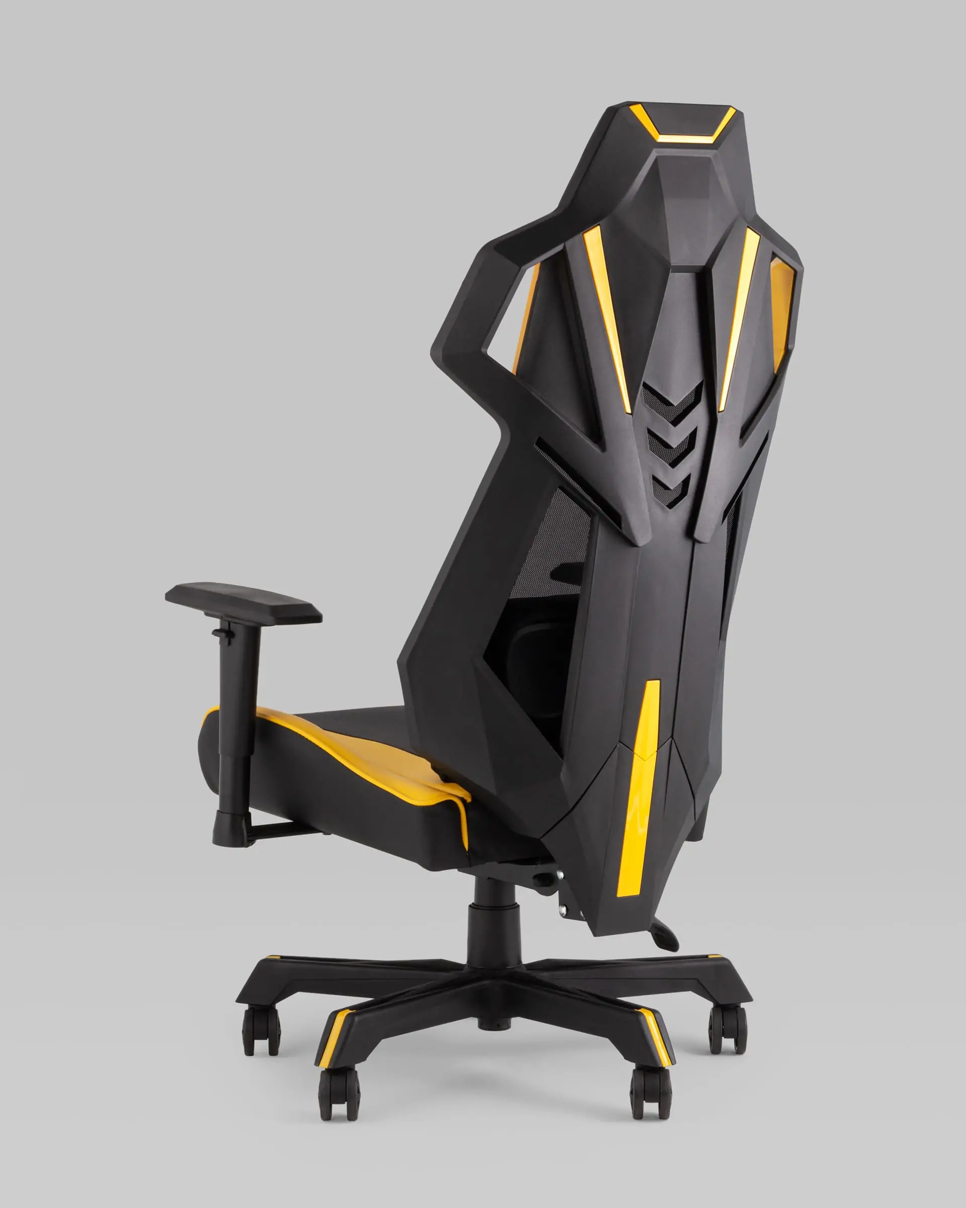 Кресло спортивное TopChairs Рэтчэт желтый с высокой спинкой