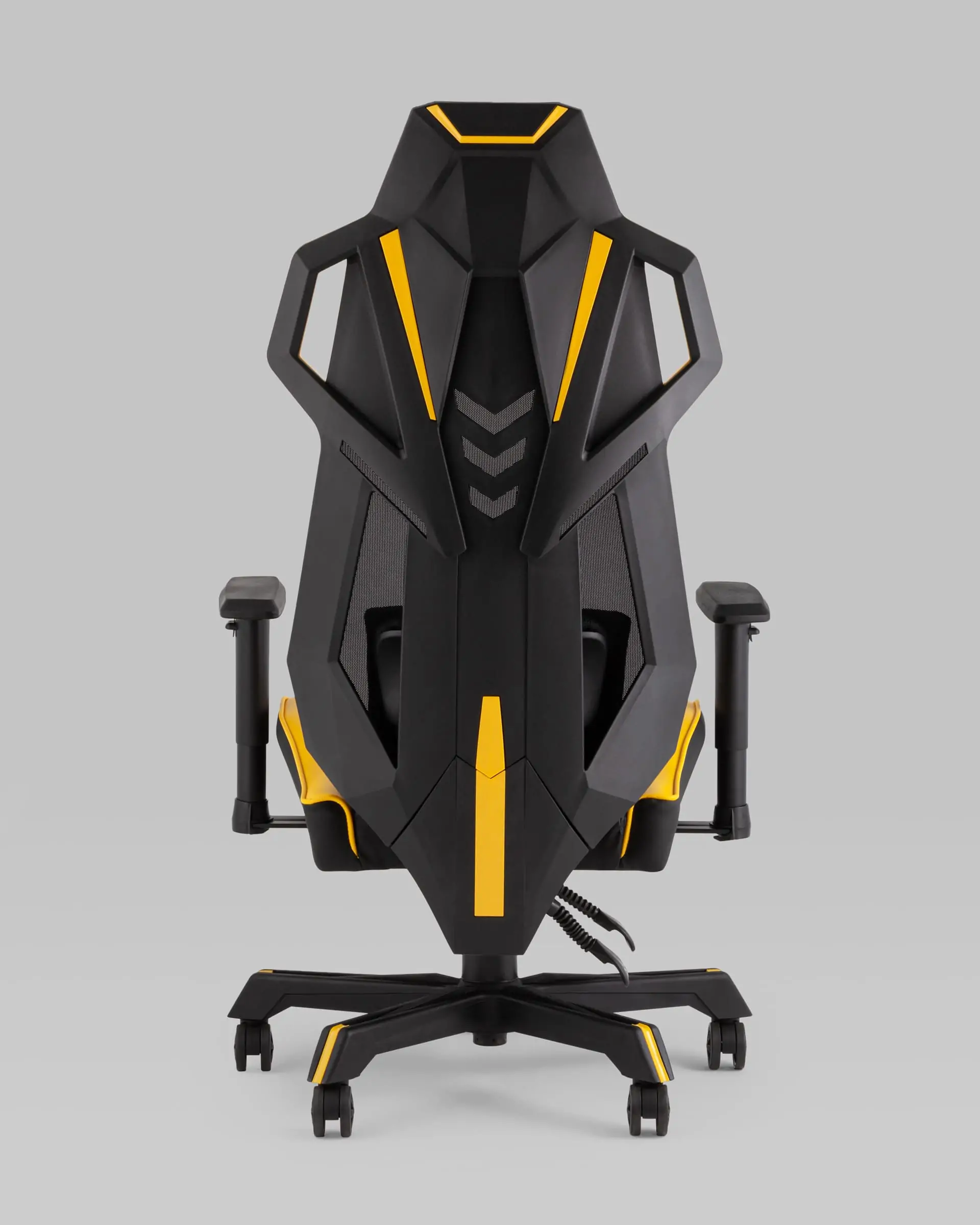 Кресло спортивное TopChairs Рэтчэт желтый с высокой спинкой