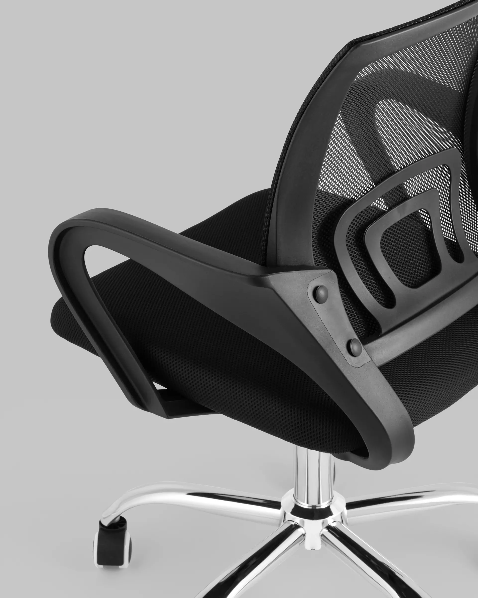 Кресло офисное TopChairs Simple New черный, набор 2 шт спинка сетка