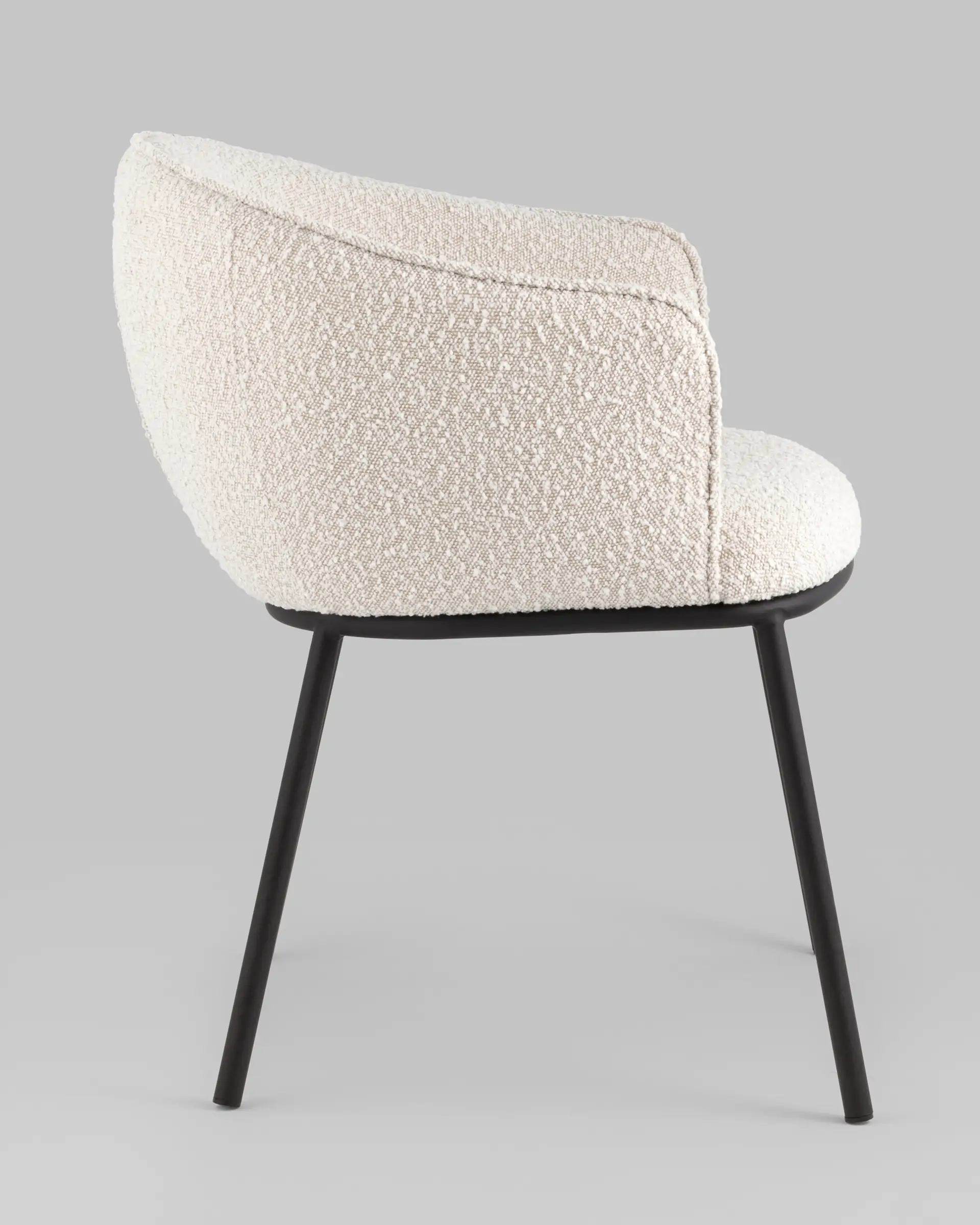 Стул Дон бежевый букле черные ножки