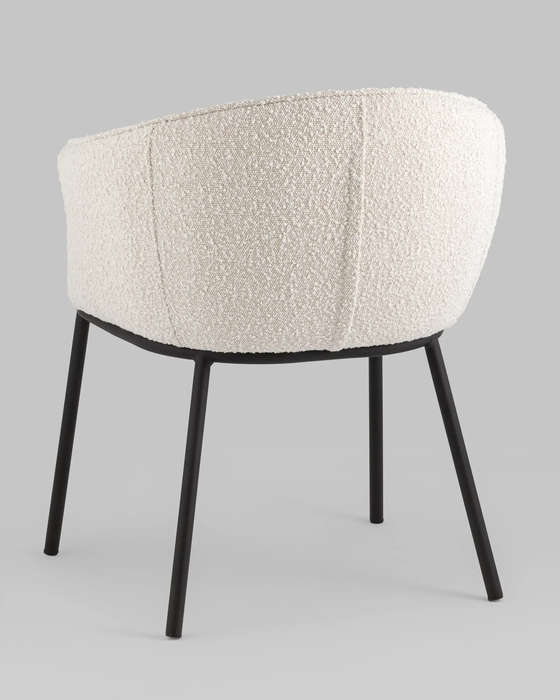 Стул Дон бежевый букле черные ножки