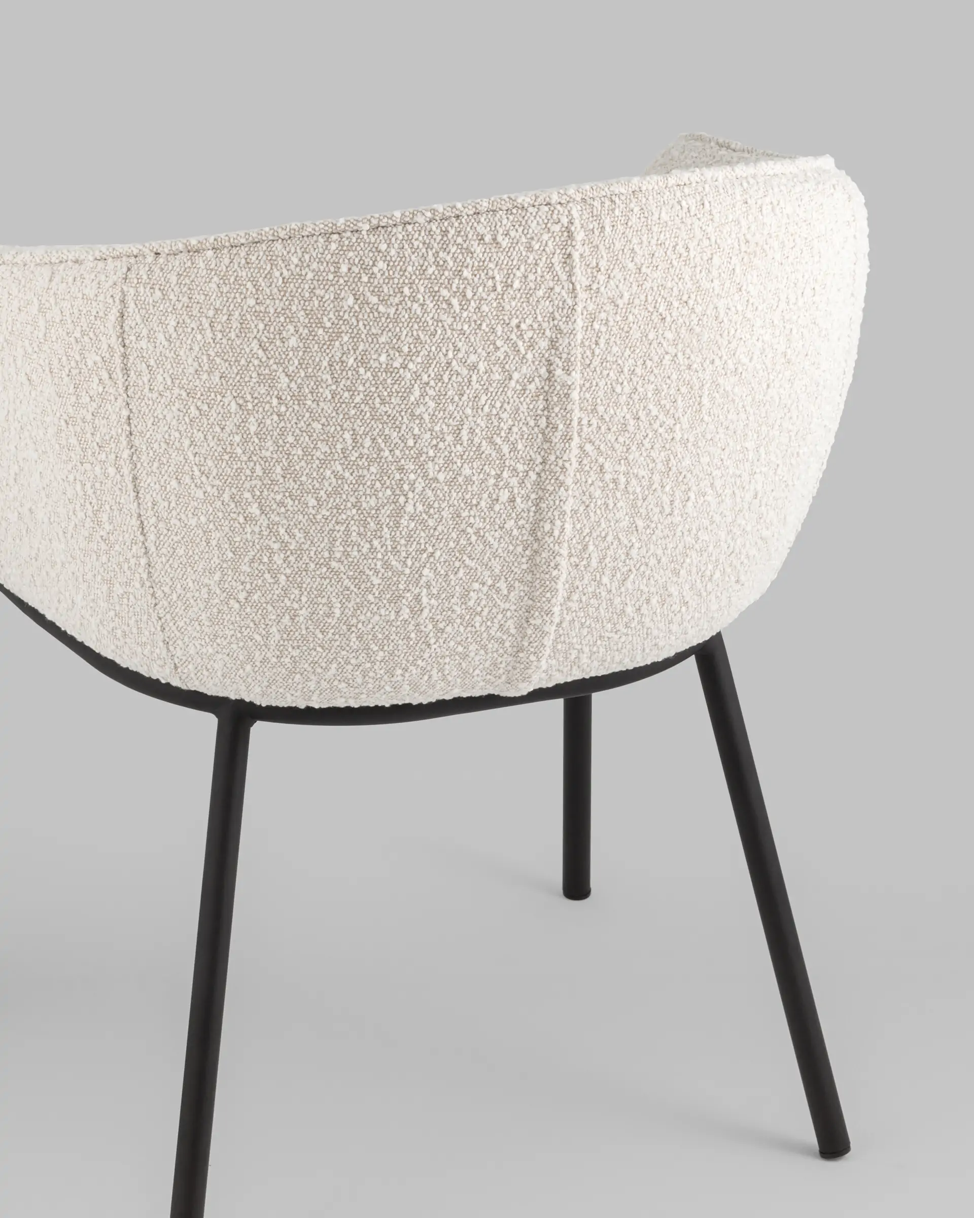 Стул Дон бежевый букле черные ножки