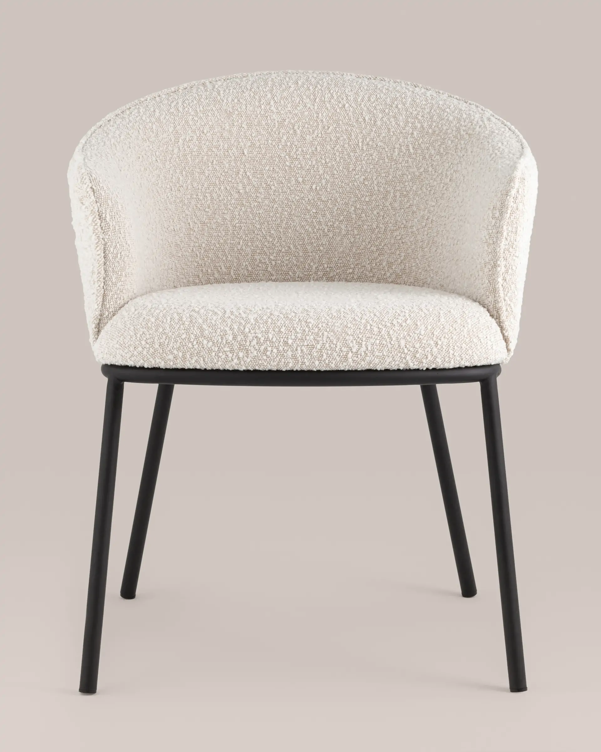 Стул Дон бежевый букле черные ножки