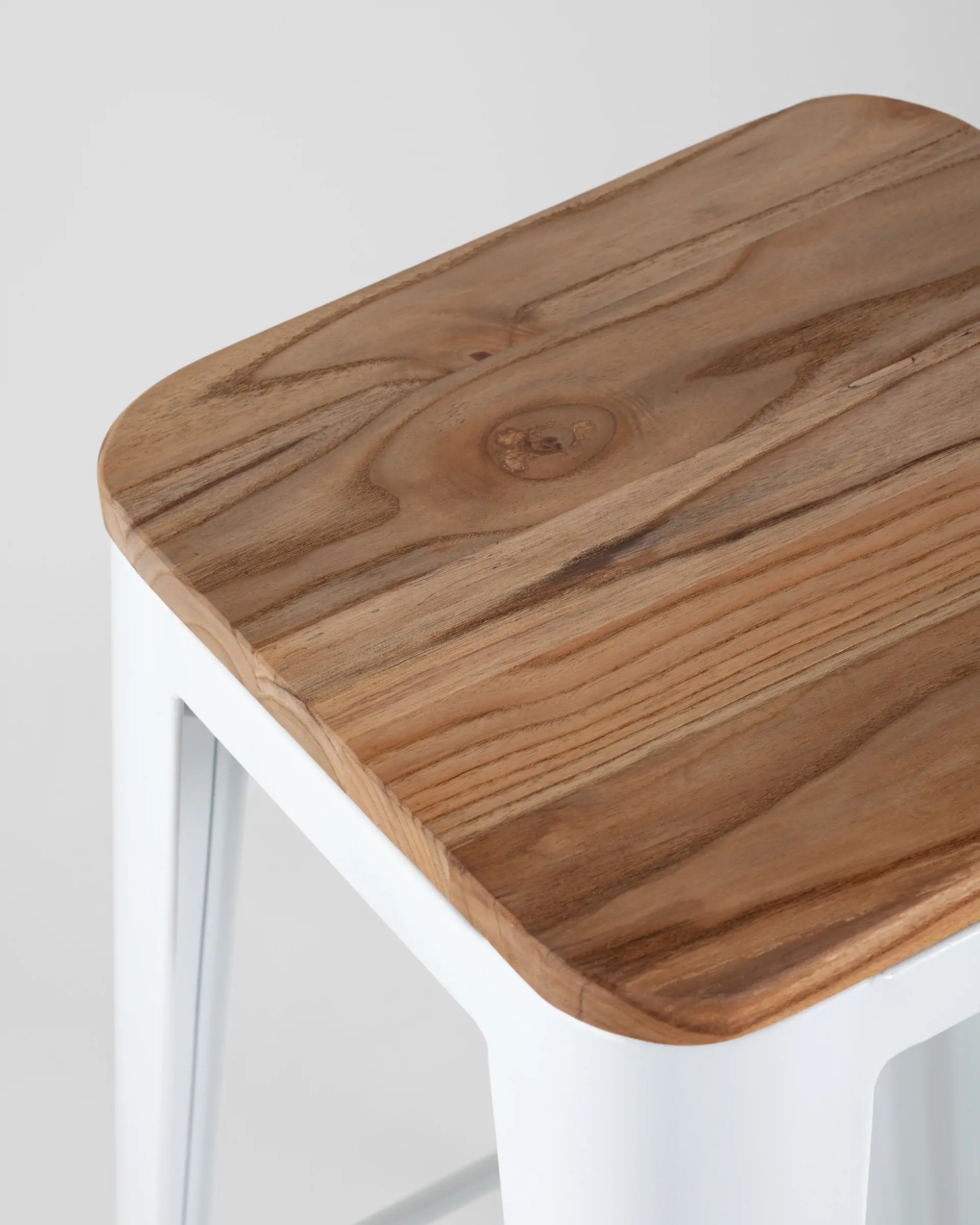 Табурет барный TOLIX WOOD белый глянцевый 2 шт