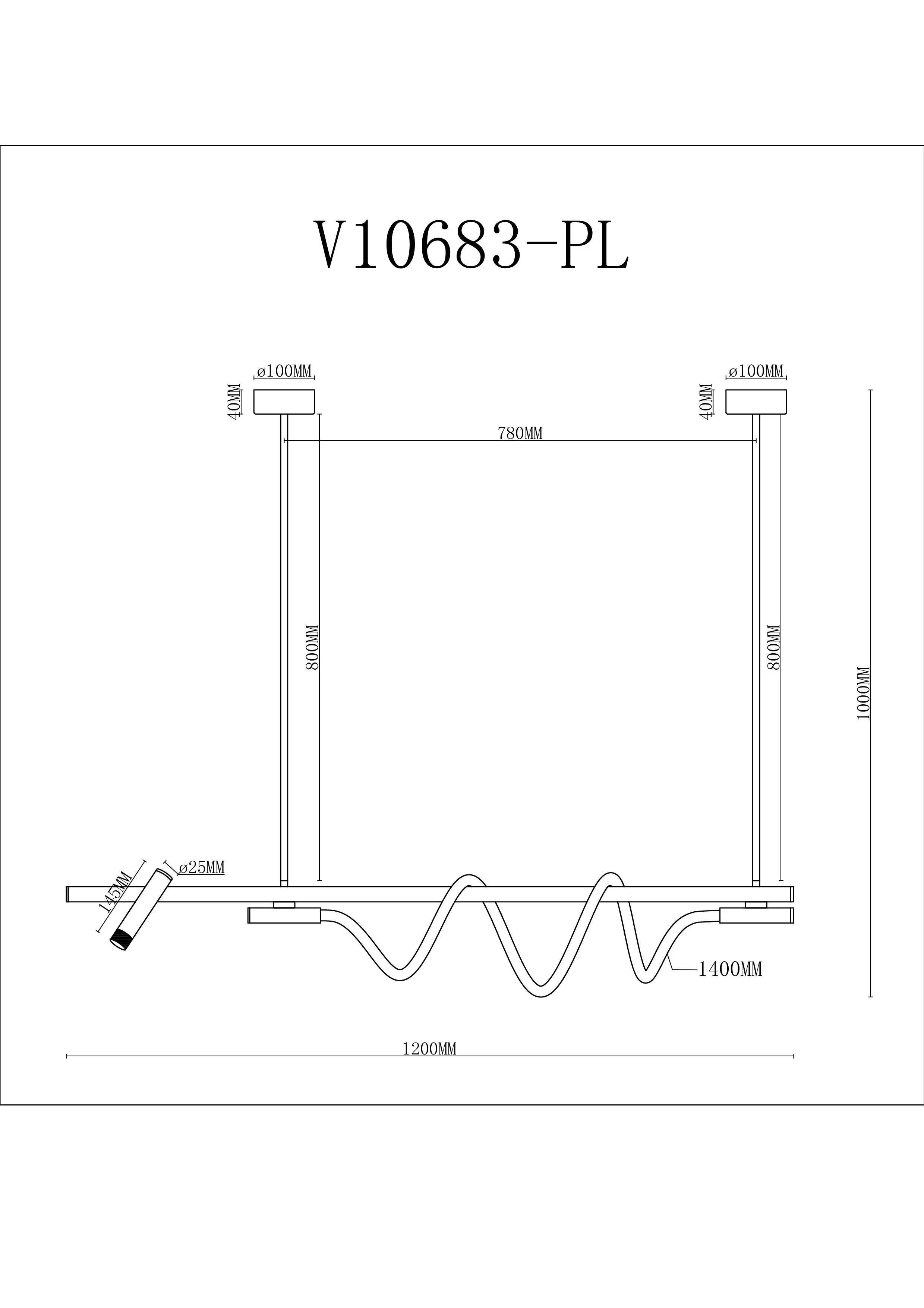 Светильник подвесной светодиодный Moderli V10683-PL True