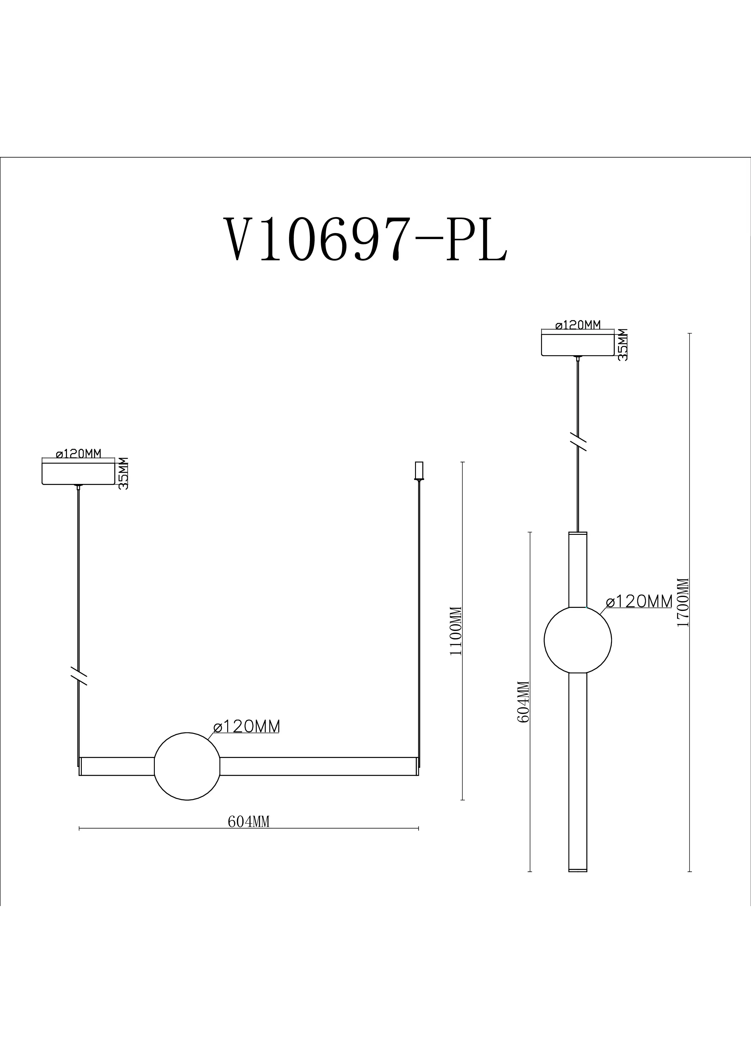 Светильник подвесной светодиодный Moderli V10697-PL Eclipse