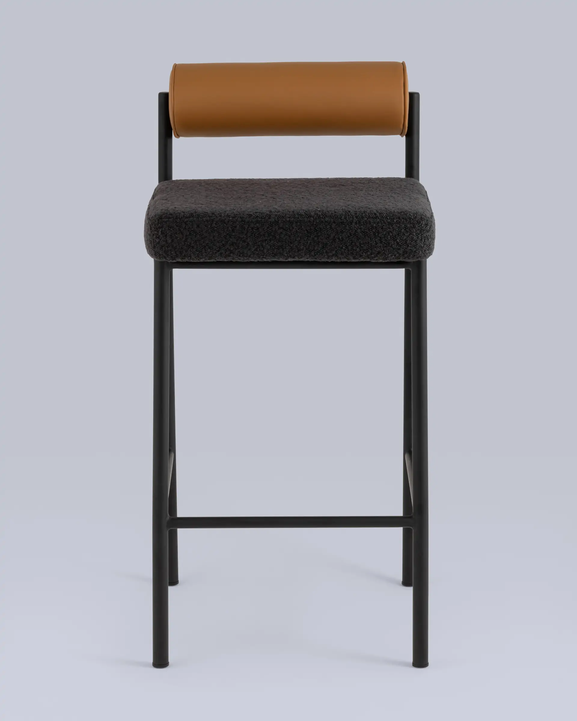 Стул полубарный Балла темно-серый на металлических ножках