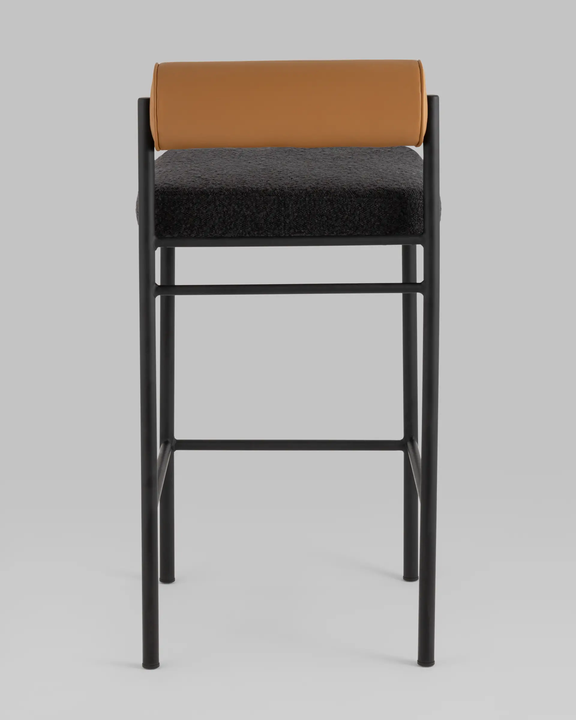 Стул полубарный Балла темно-серый на металлических ножках