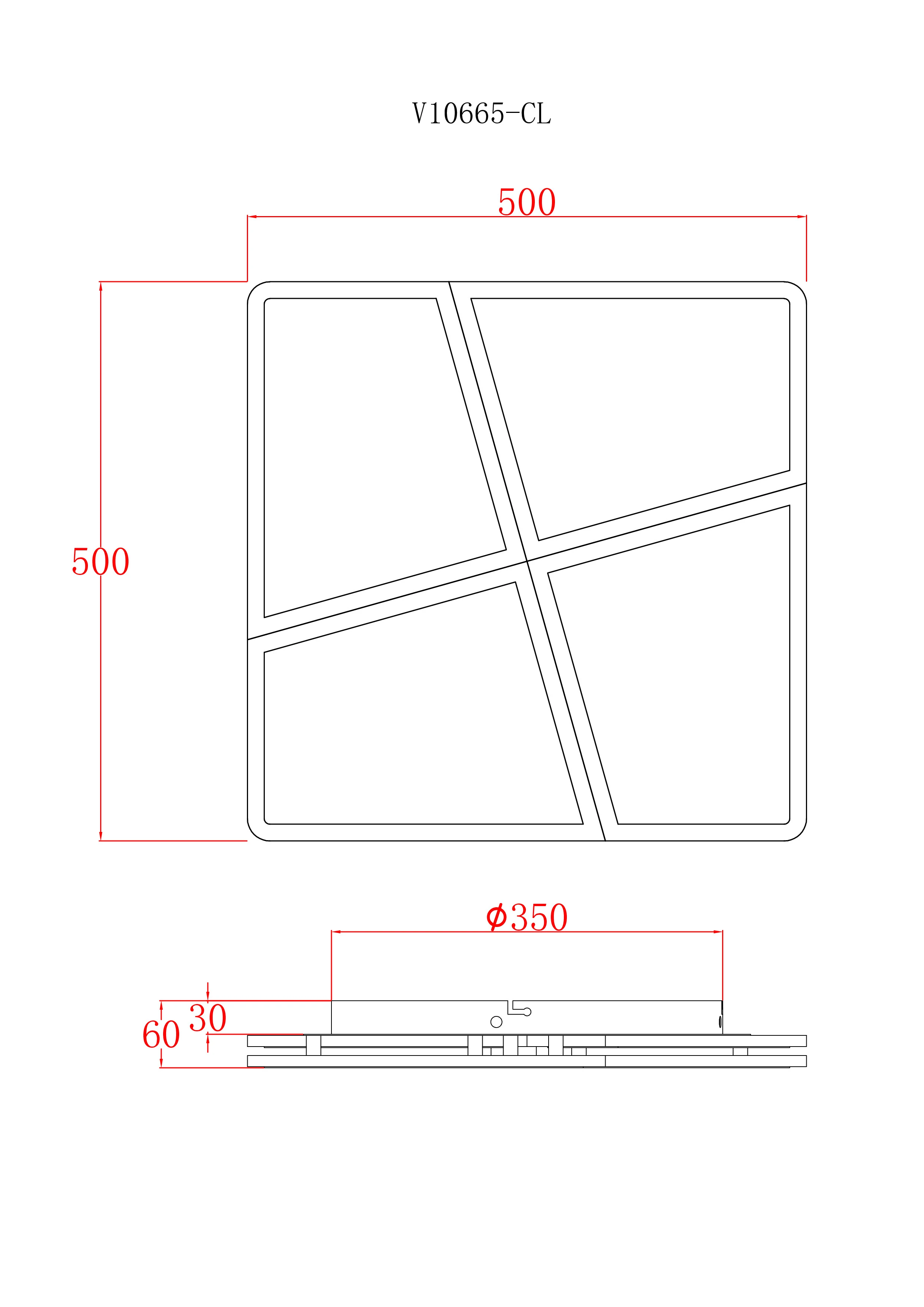 Светильник потолочный светодиодный Moderli V10665-CL Sky