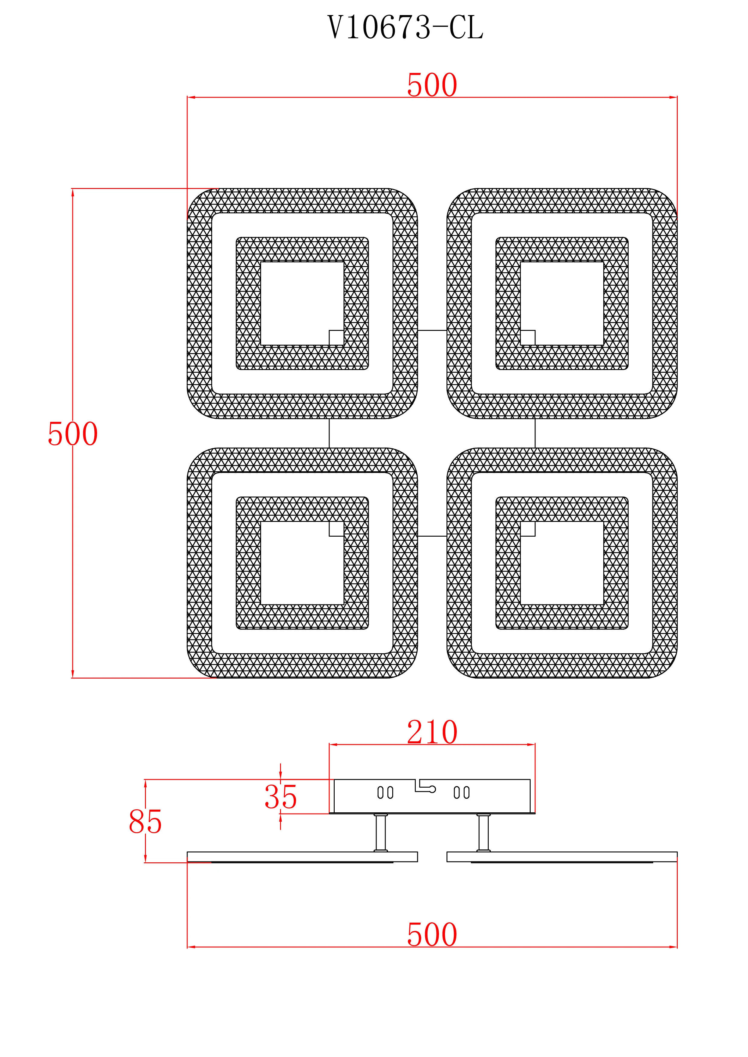 Светильник потолочный светодиодный Moderli V10673-CL Mosaico