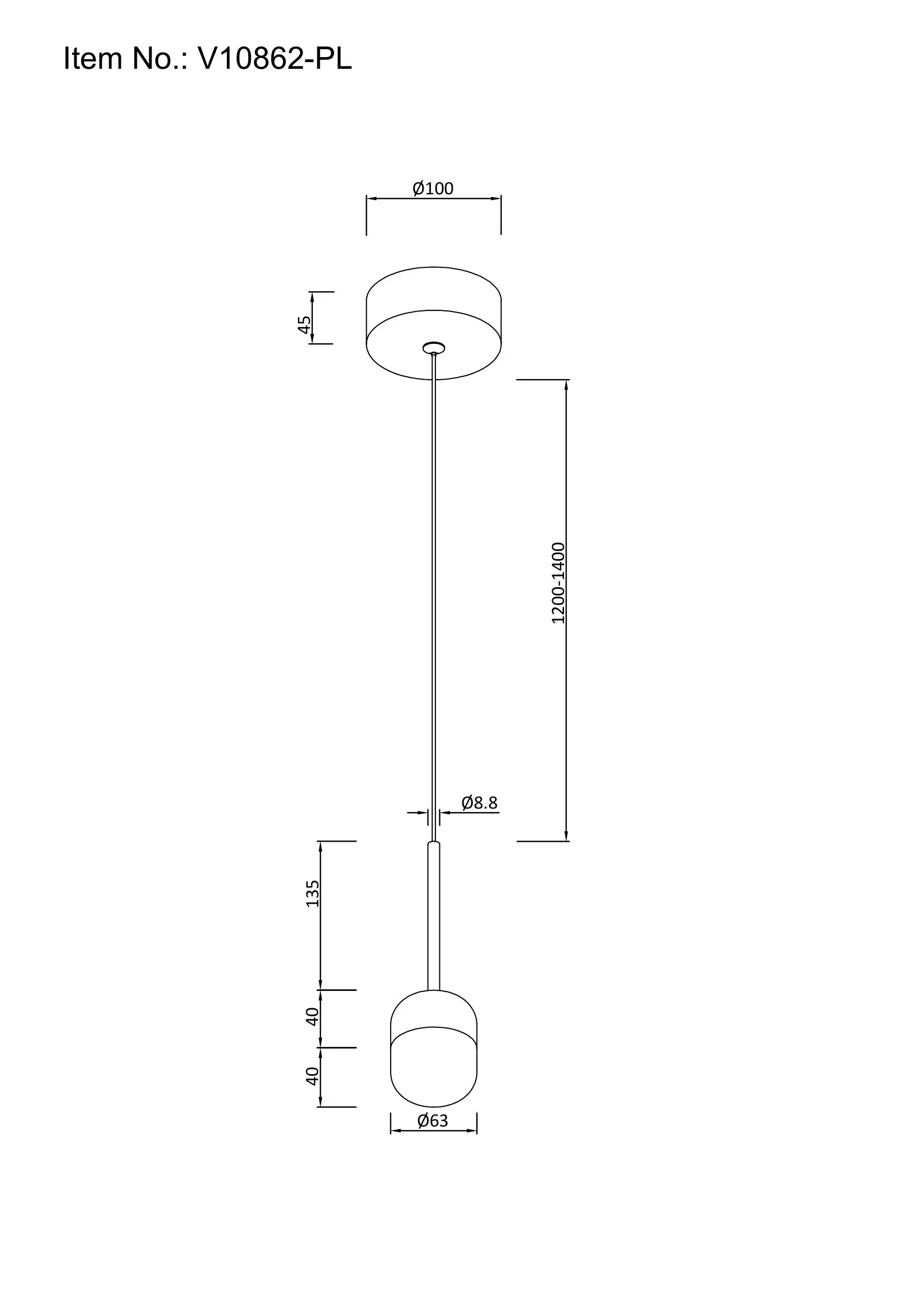 Светильник подвесной светодиодный Moderli V10862-PL Drop