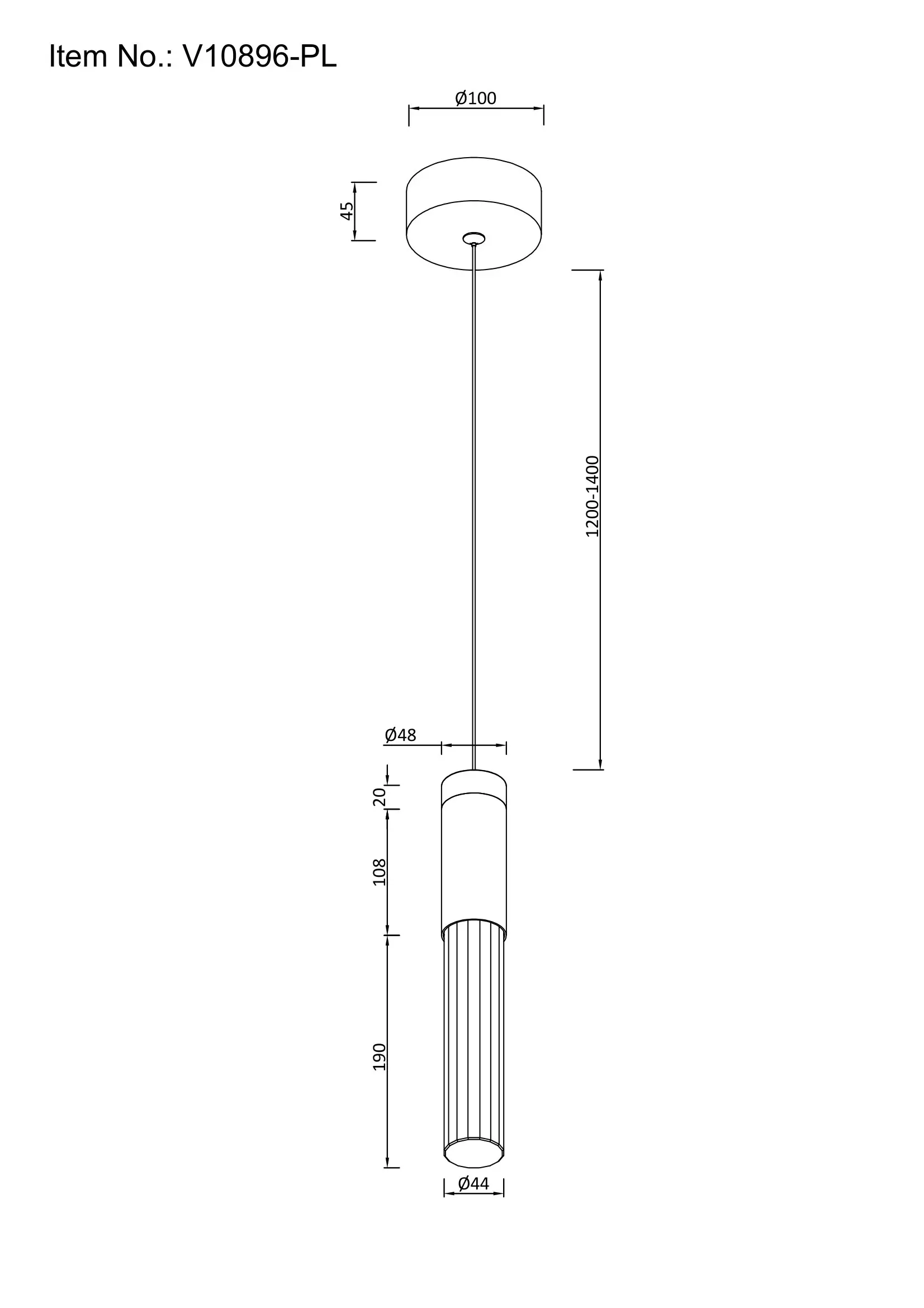 Светильник подвесной светодиодный Moderli V10896-PL Ran