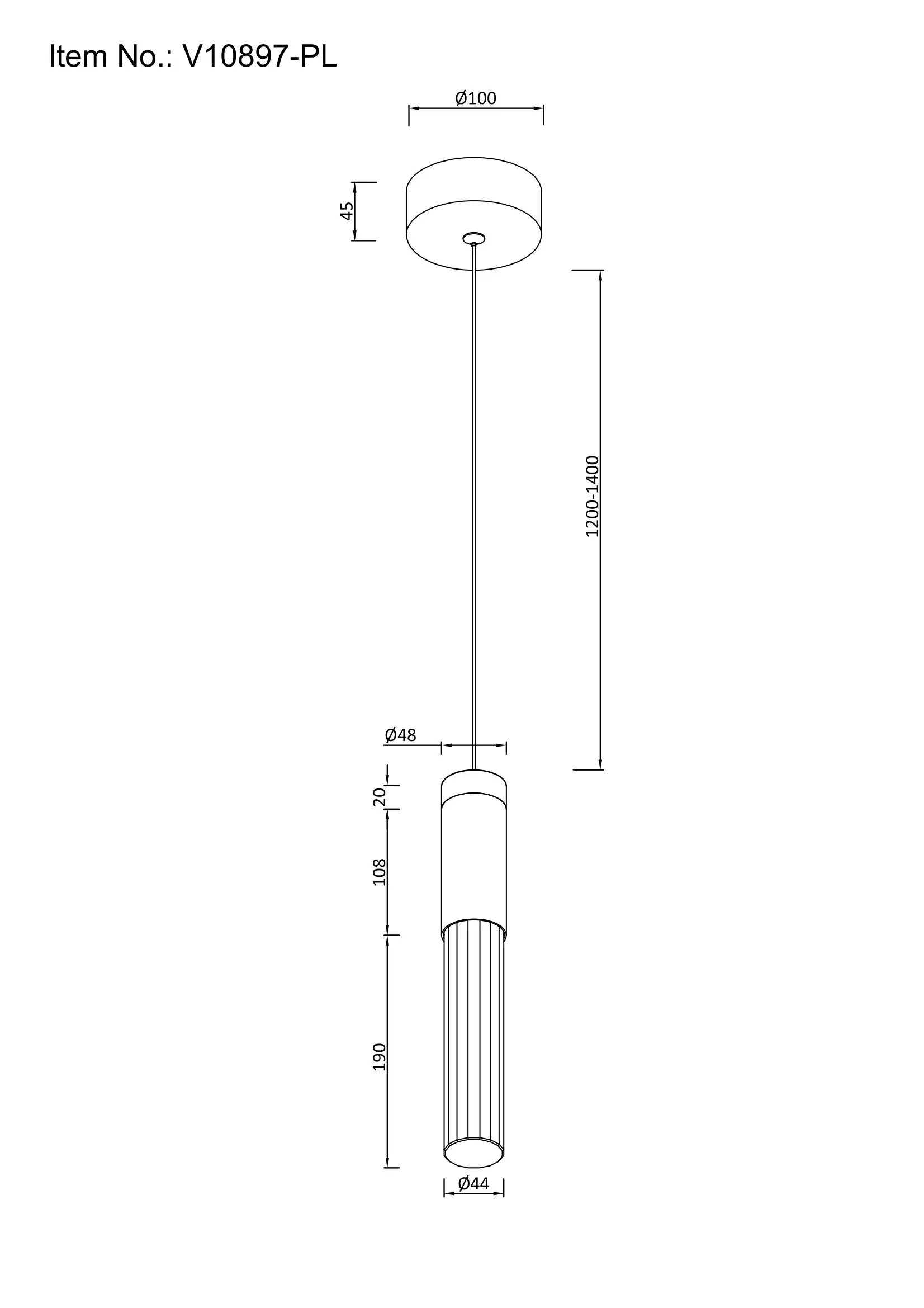 Светильник подвесной светодиодный Moderli V10897-PL Ran