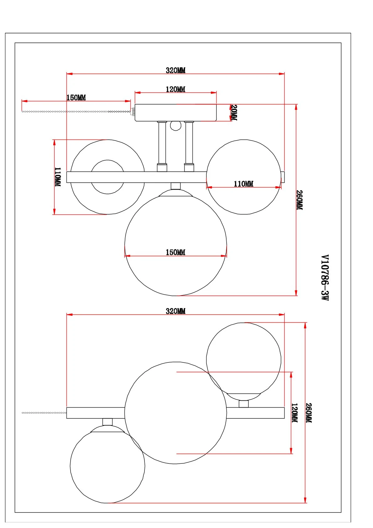 Бра Moderli V10786-3W Renny