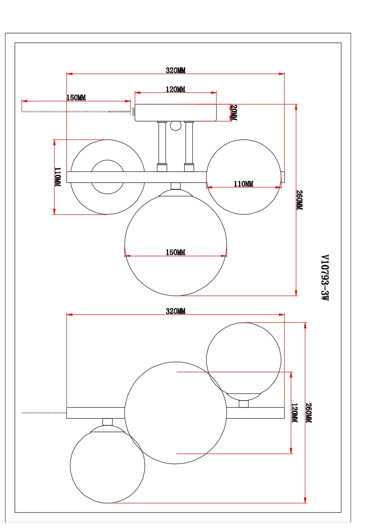 Бра Moderli V10793-3W Renny