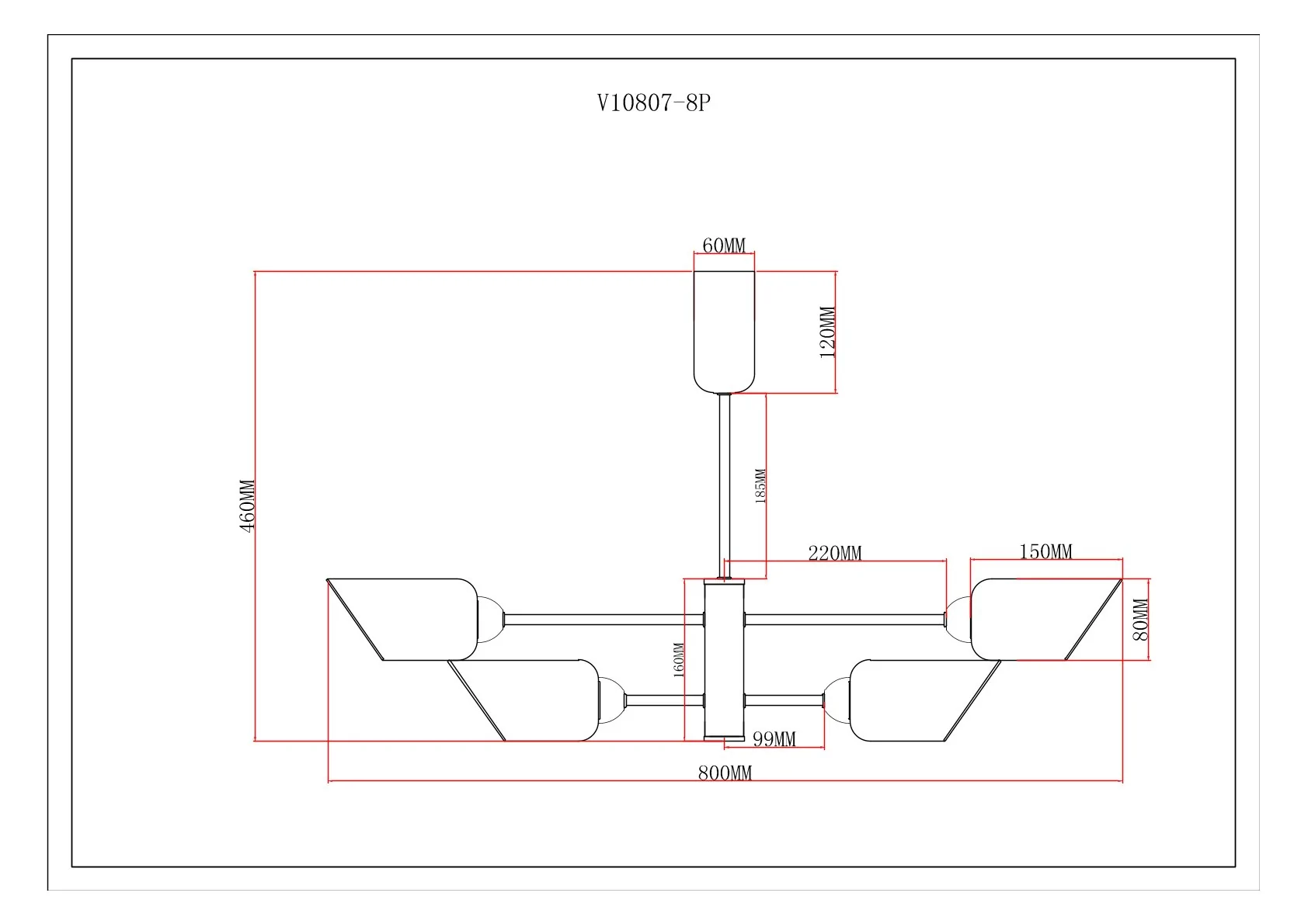 Люстра подвесная Moderli V10807-8P Avery