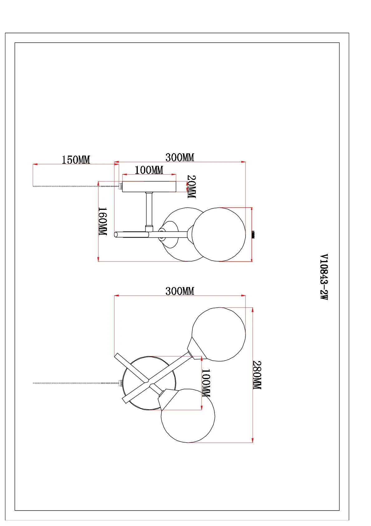Бра Moderli V10843-2W Molecule
