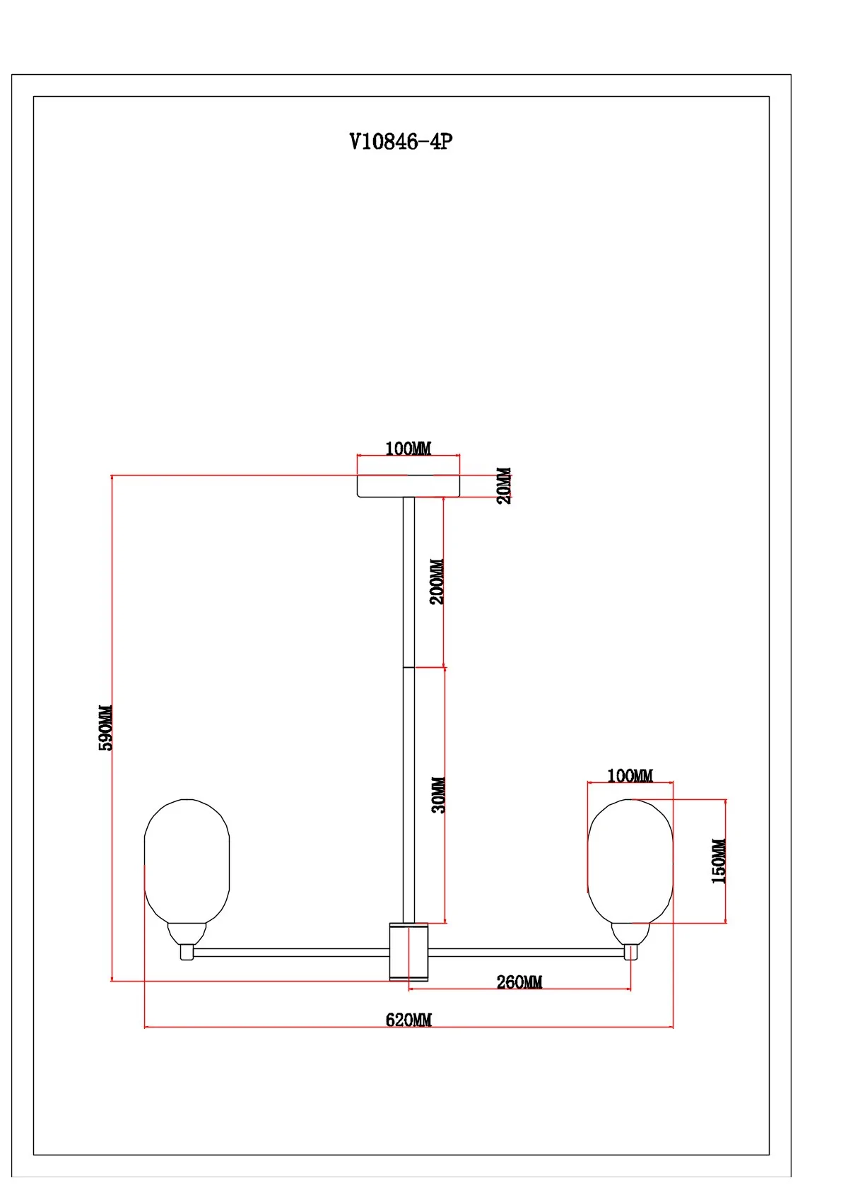 Люстра подвесная Moderli V10846-4P Gracy