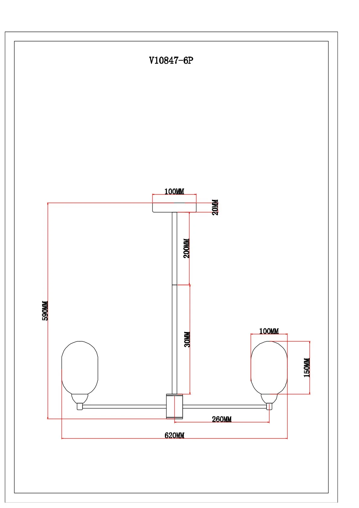 Люстра подвесная Moderli V10847-6P Gracy
