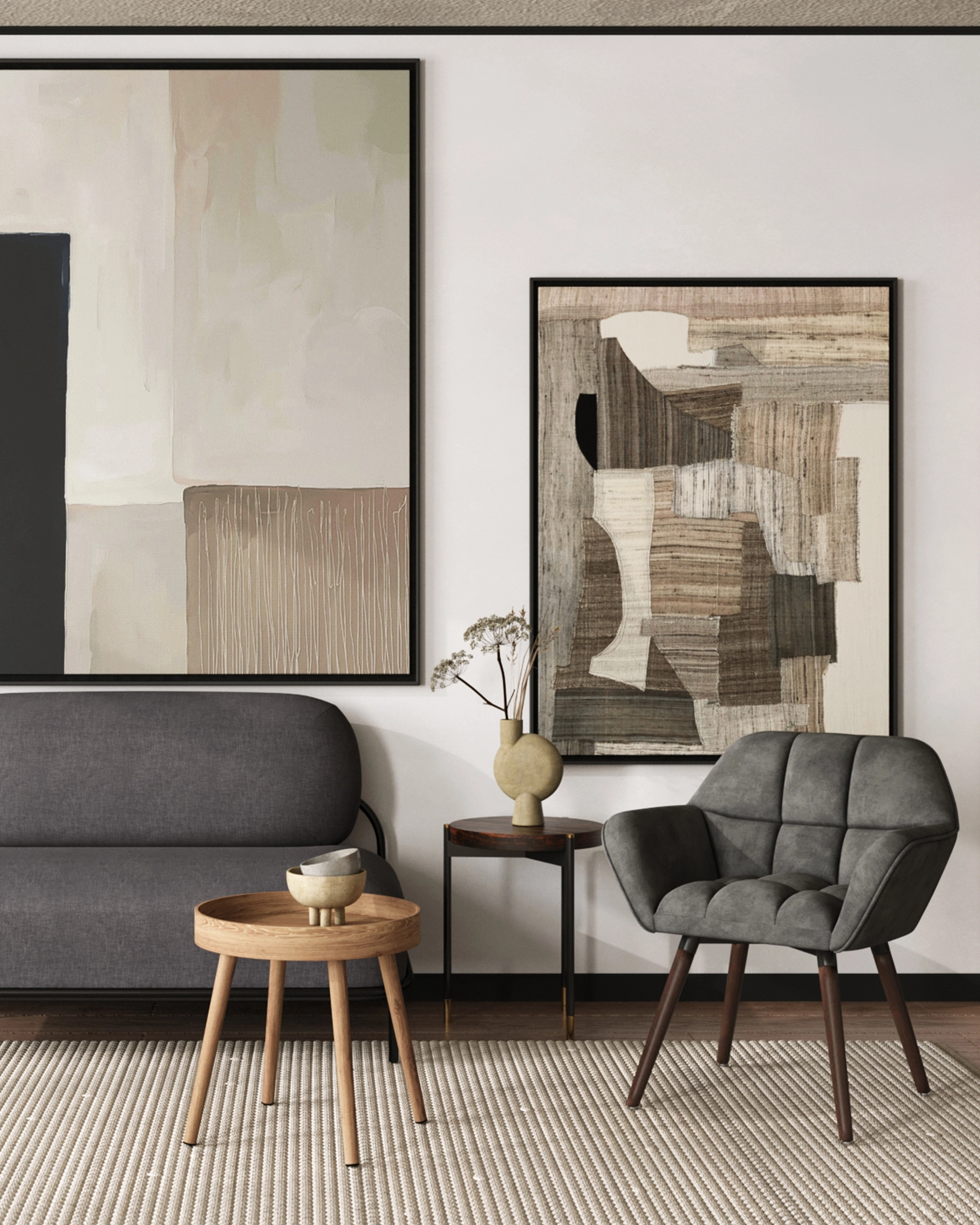 Кресло Брайан темно-серое на деревянных ножках