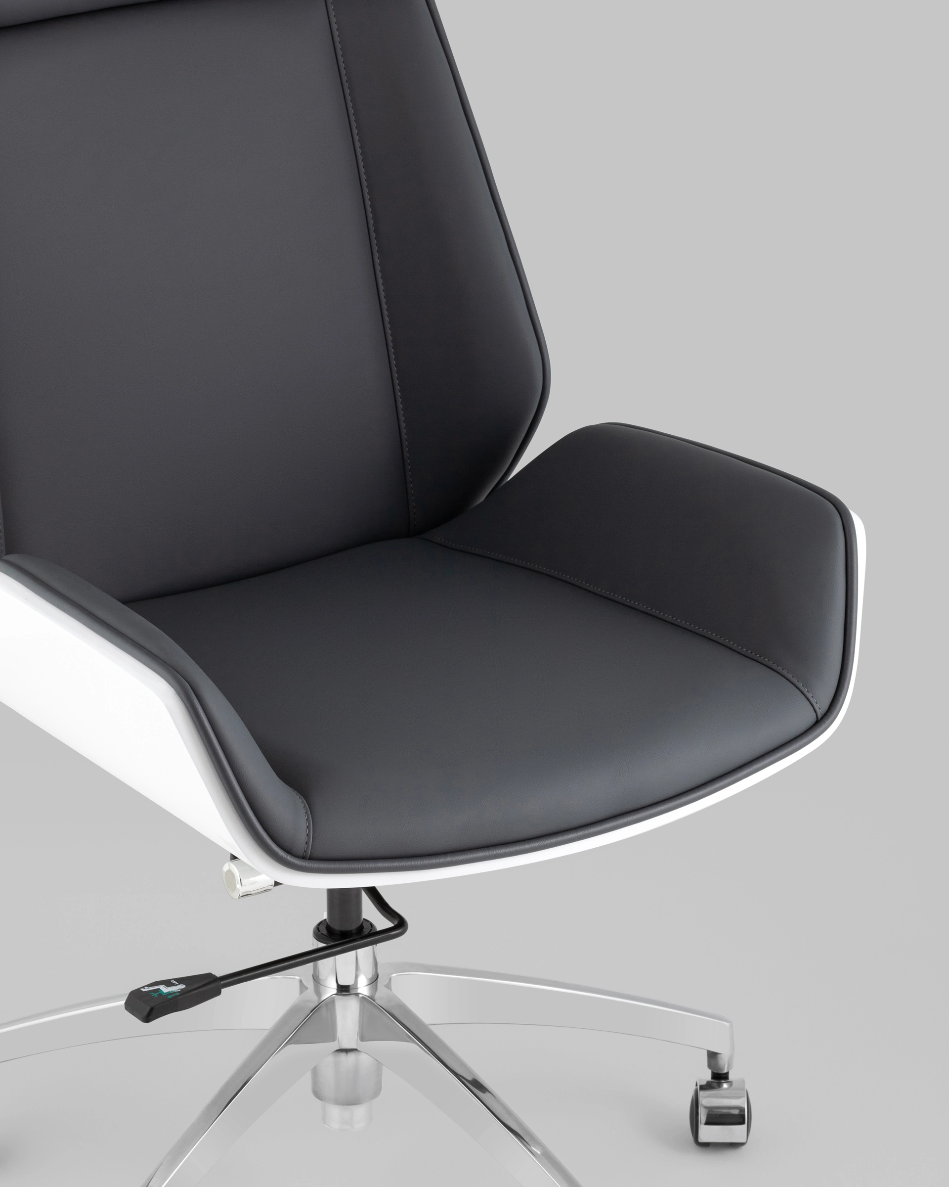 Кресло руководителя TopChairs Crown SN серо-голубой