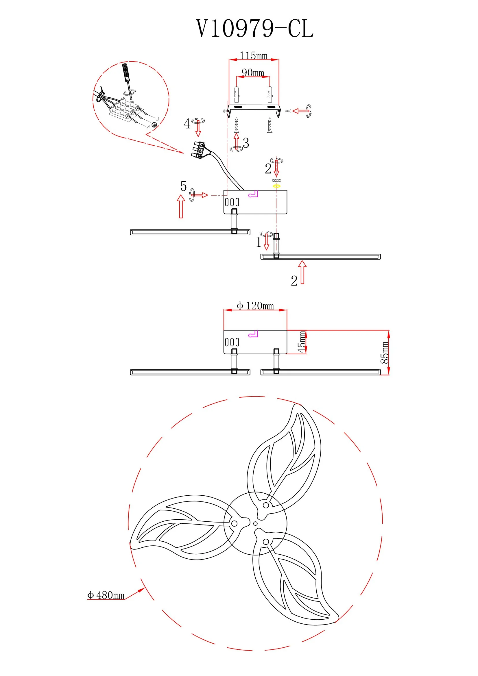 Светильник потолочный светодиодный Moderli V10979-CL Amy