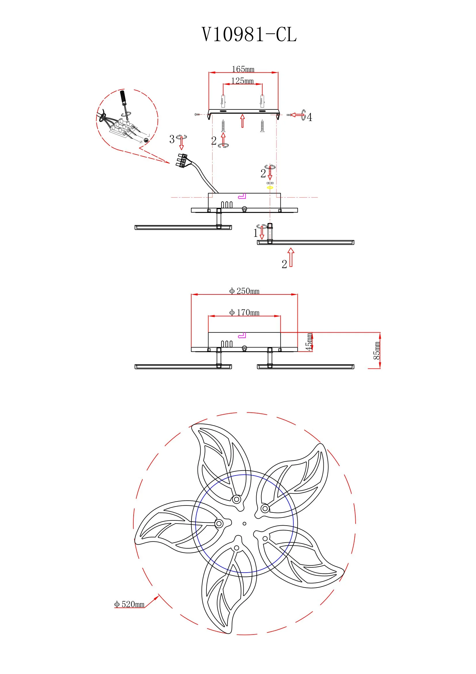 Светильник потолочный светодиодный Moderli V10981-CL Amy