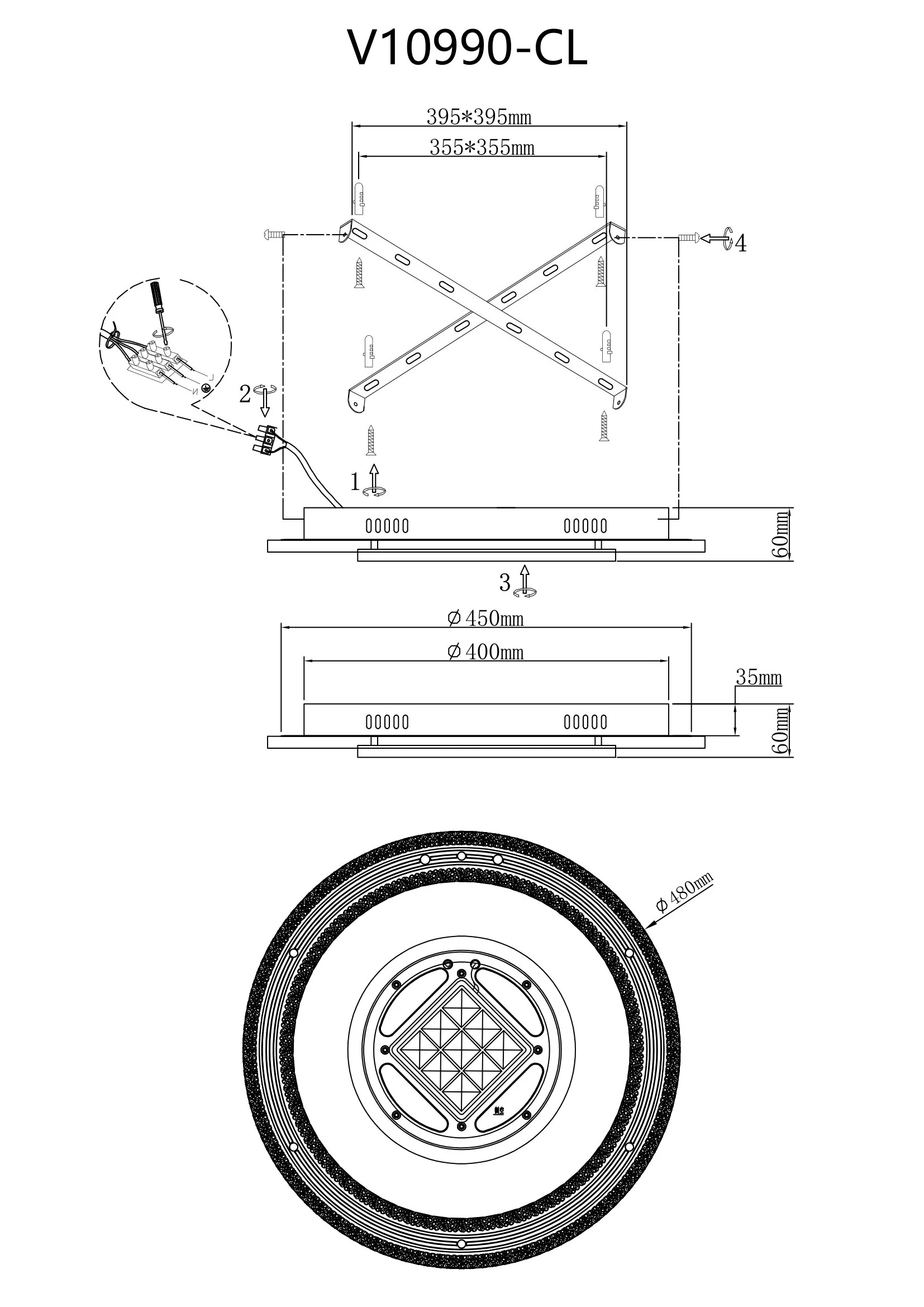 Светильник потолочный светодиодный Moderli V10990-CL Ester
