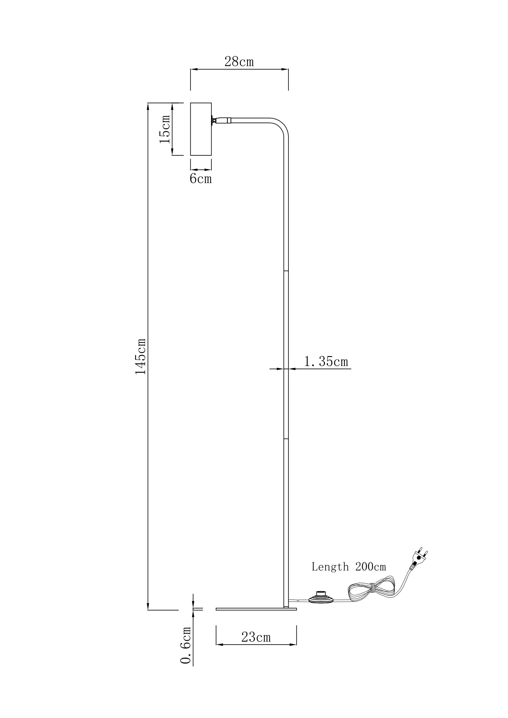 Торшер Moderli V11003-FL Fine, в стиле хай-тек
