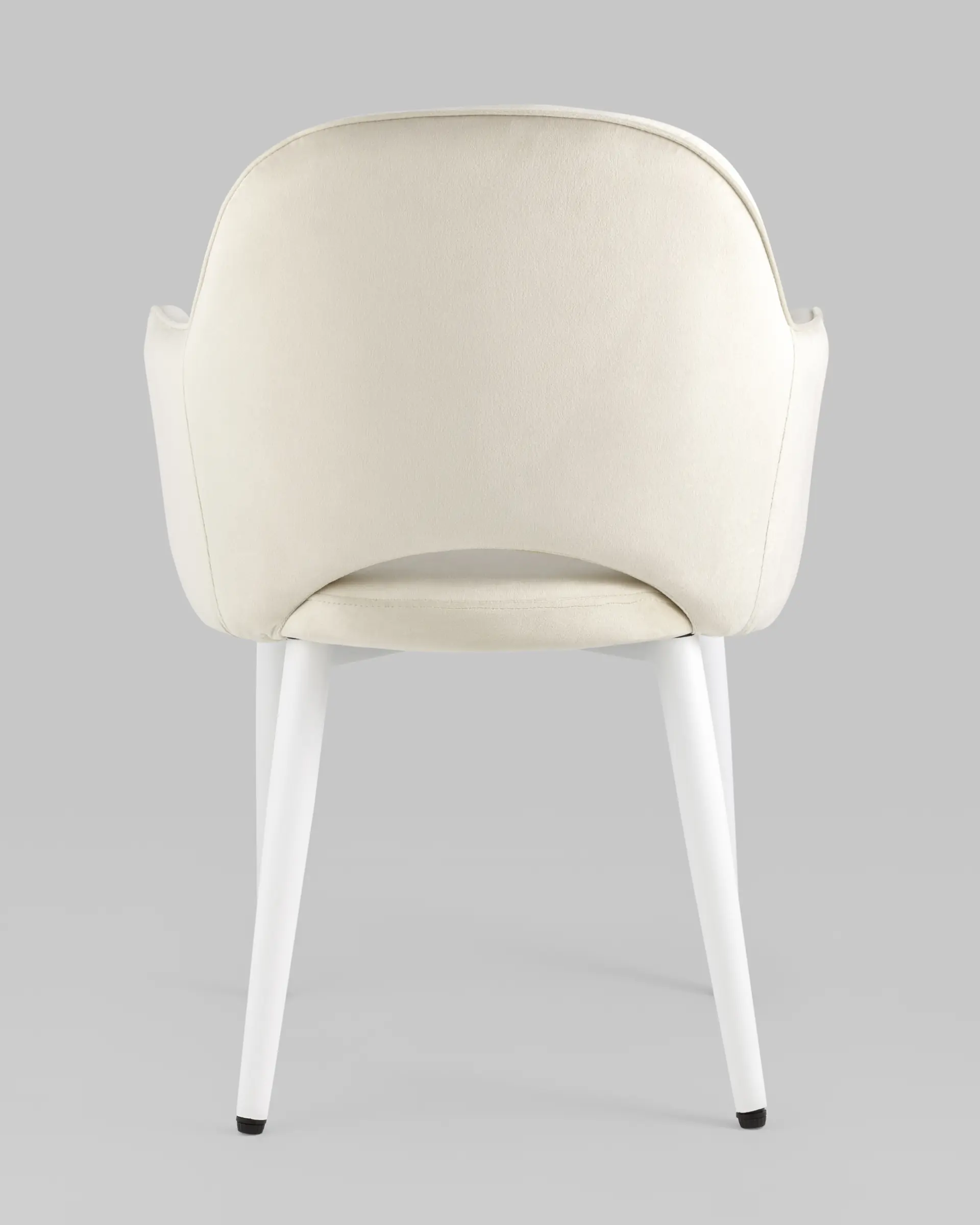 Стул Венера велюр кремовый ножки белые 2 шт