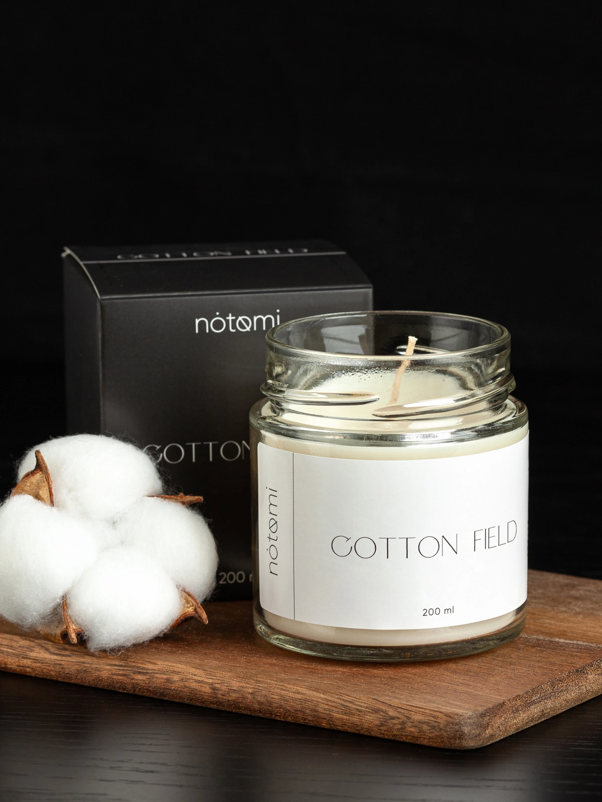 Свеча в банке Notomi Cotton Field, 200мл