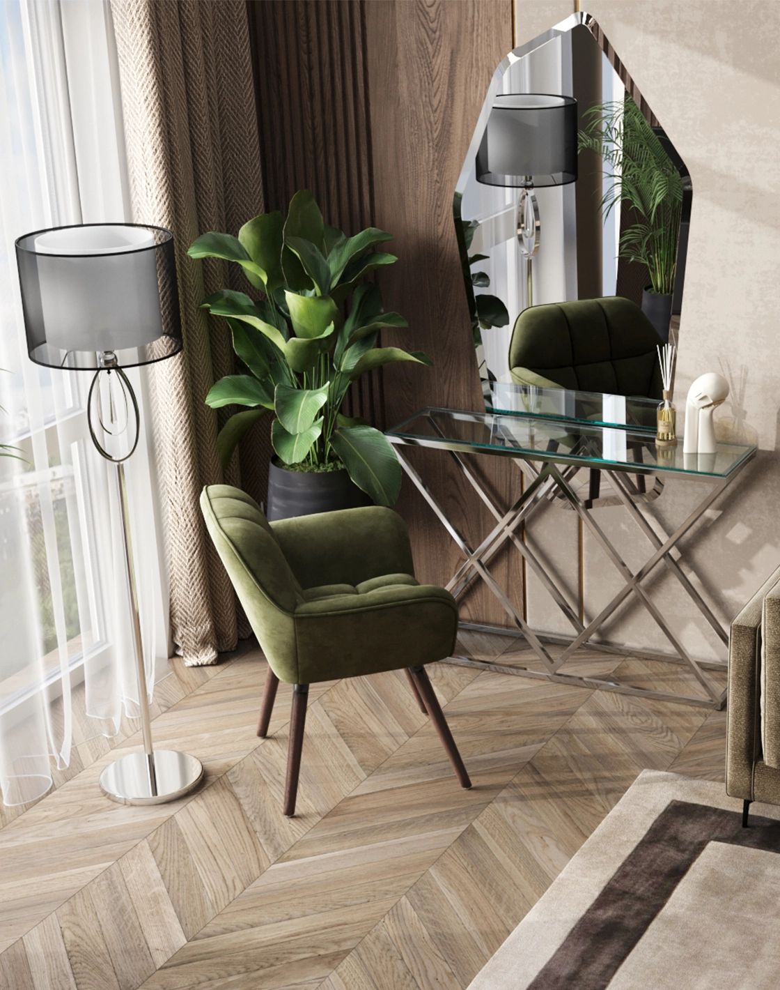 Консоль ИНСИГНИЯ 115*30 серебро