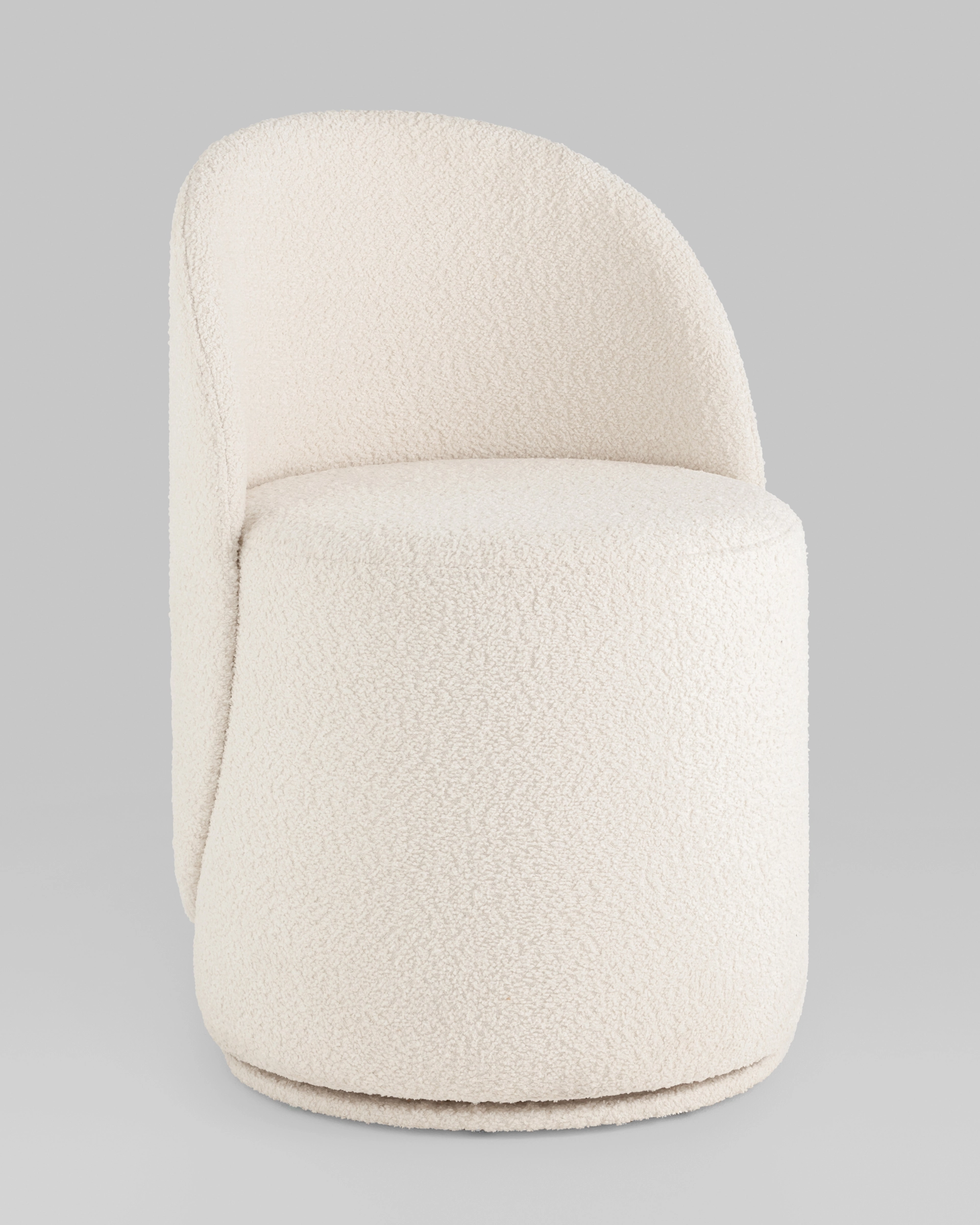 Пуф Loreen со спинкой вращающийся букле белый