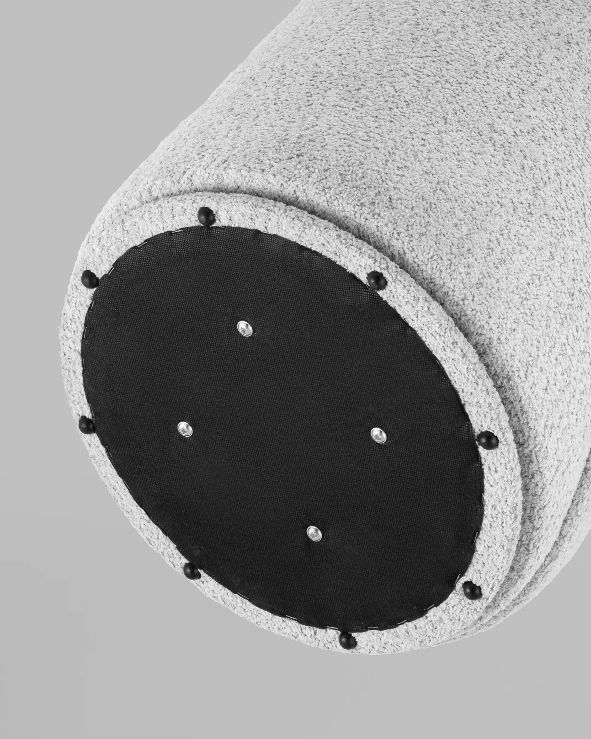 Пуф Loreen со спинкой вращающийся велюр серый