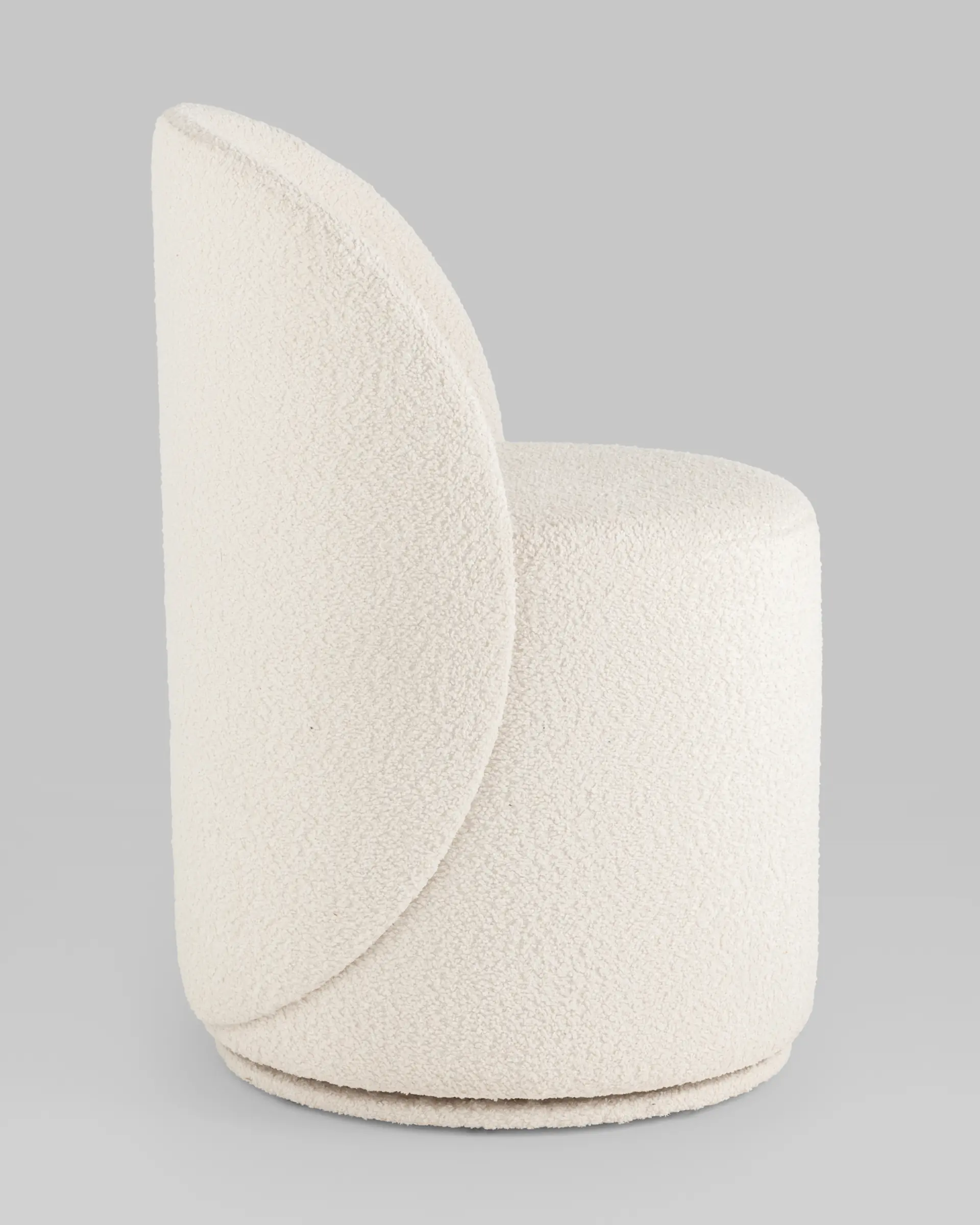 Пуф Loreen со спинкой вращающийся букле белый