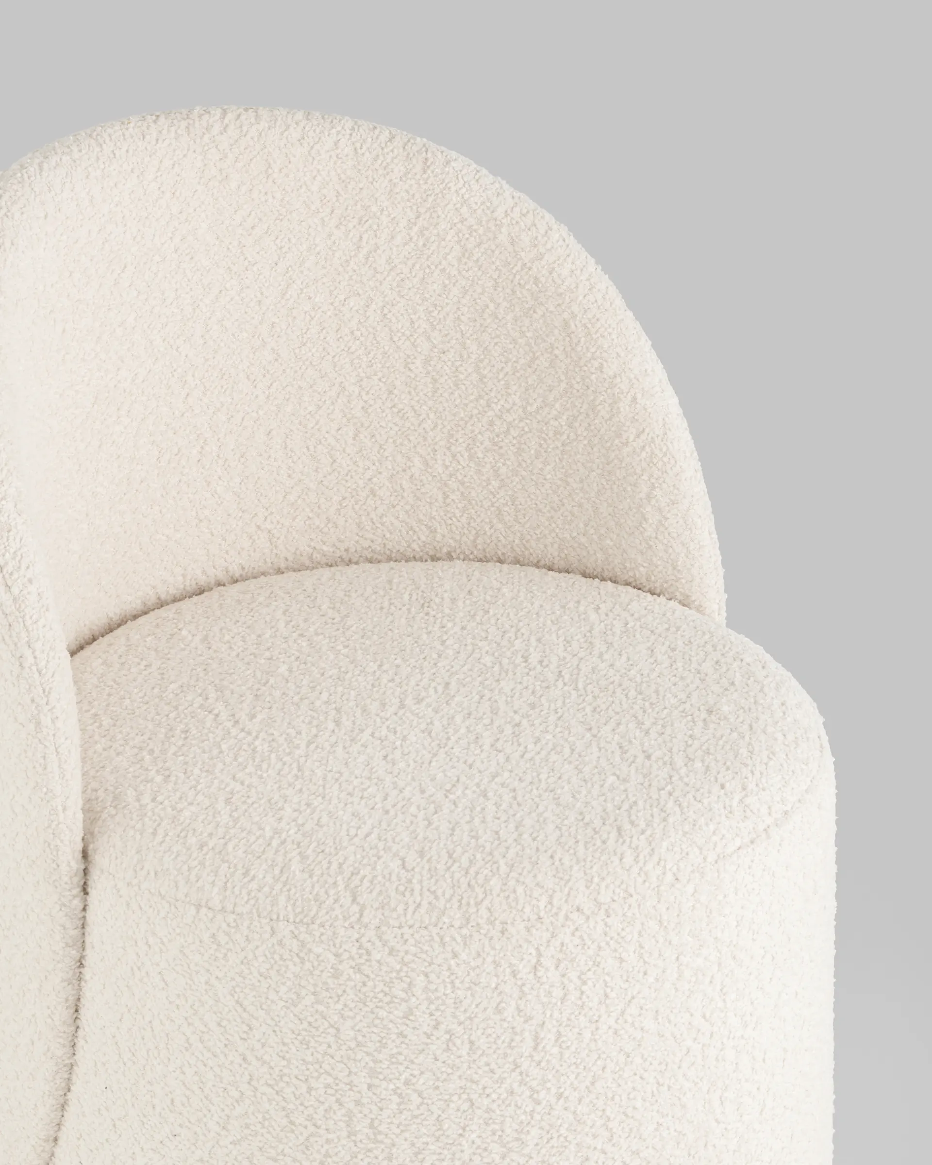 Пуф Loreen со спинкой вращающийся букле белый