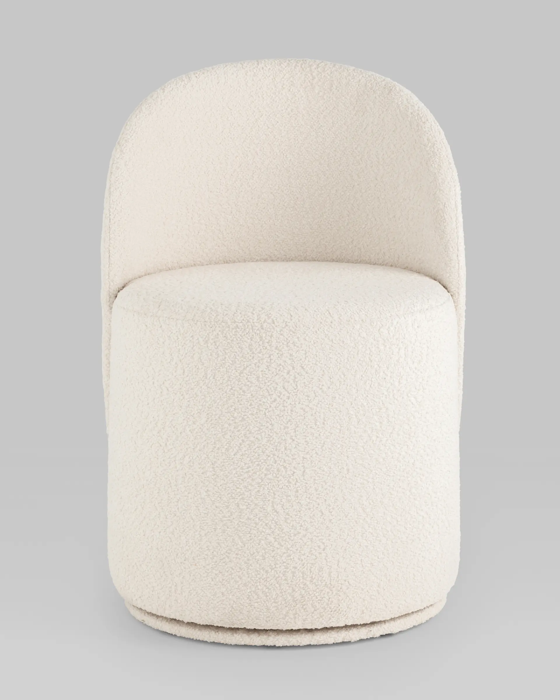 Пуф Loreen со спинкой вращающийся букле белый