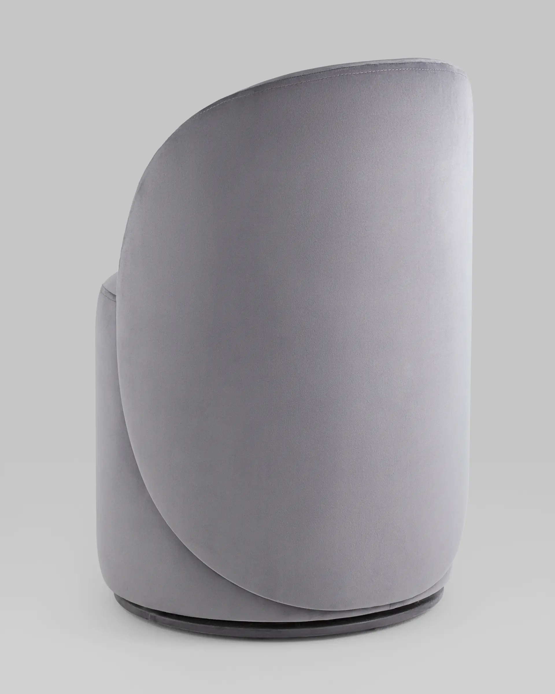 Пуф Loreen со спинкой вращающийся велюр серый