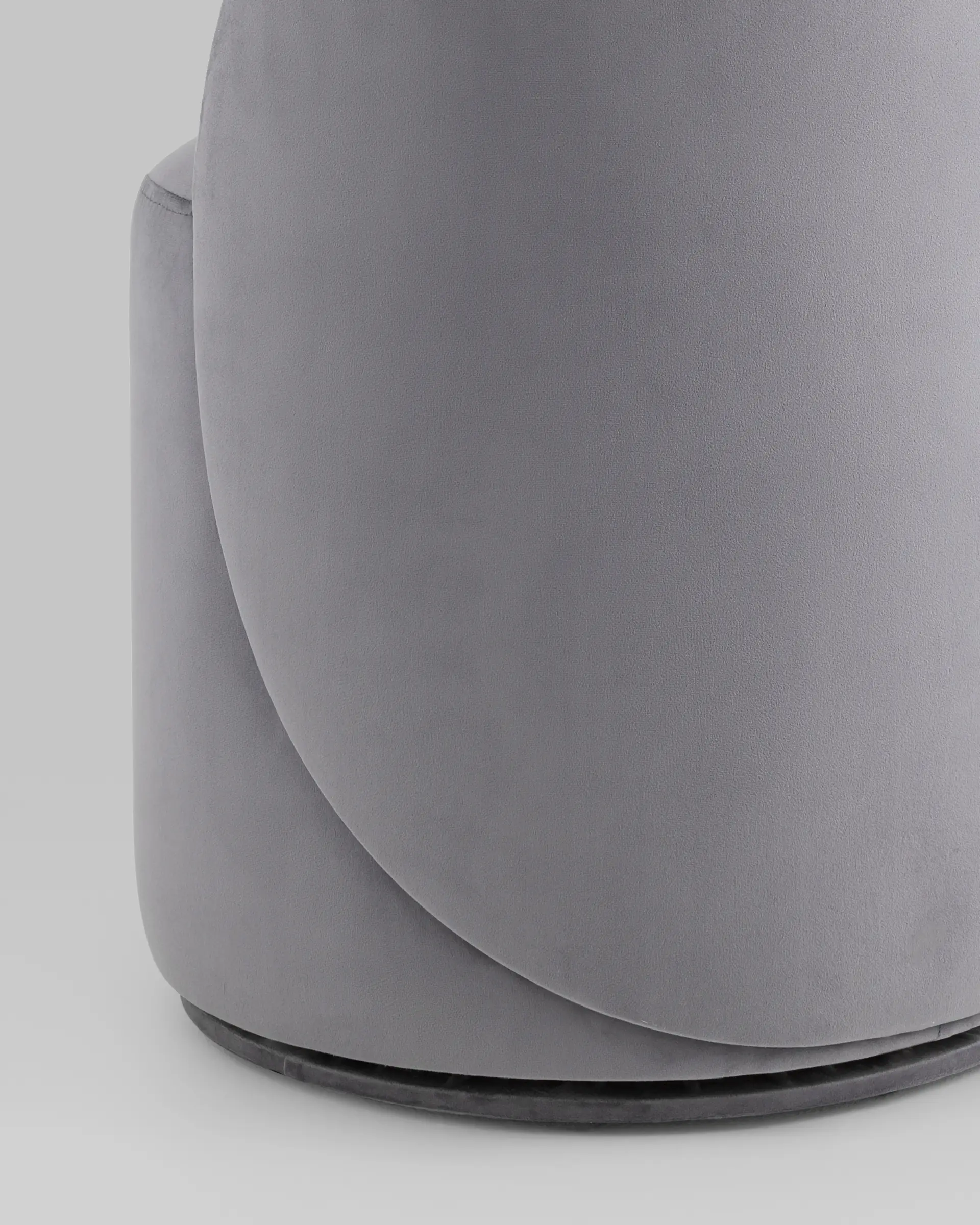 Пуф Loreen со спинкой вращающийся велюр серый