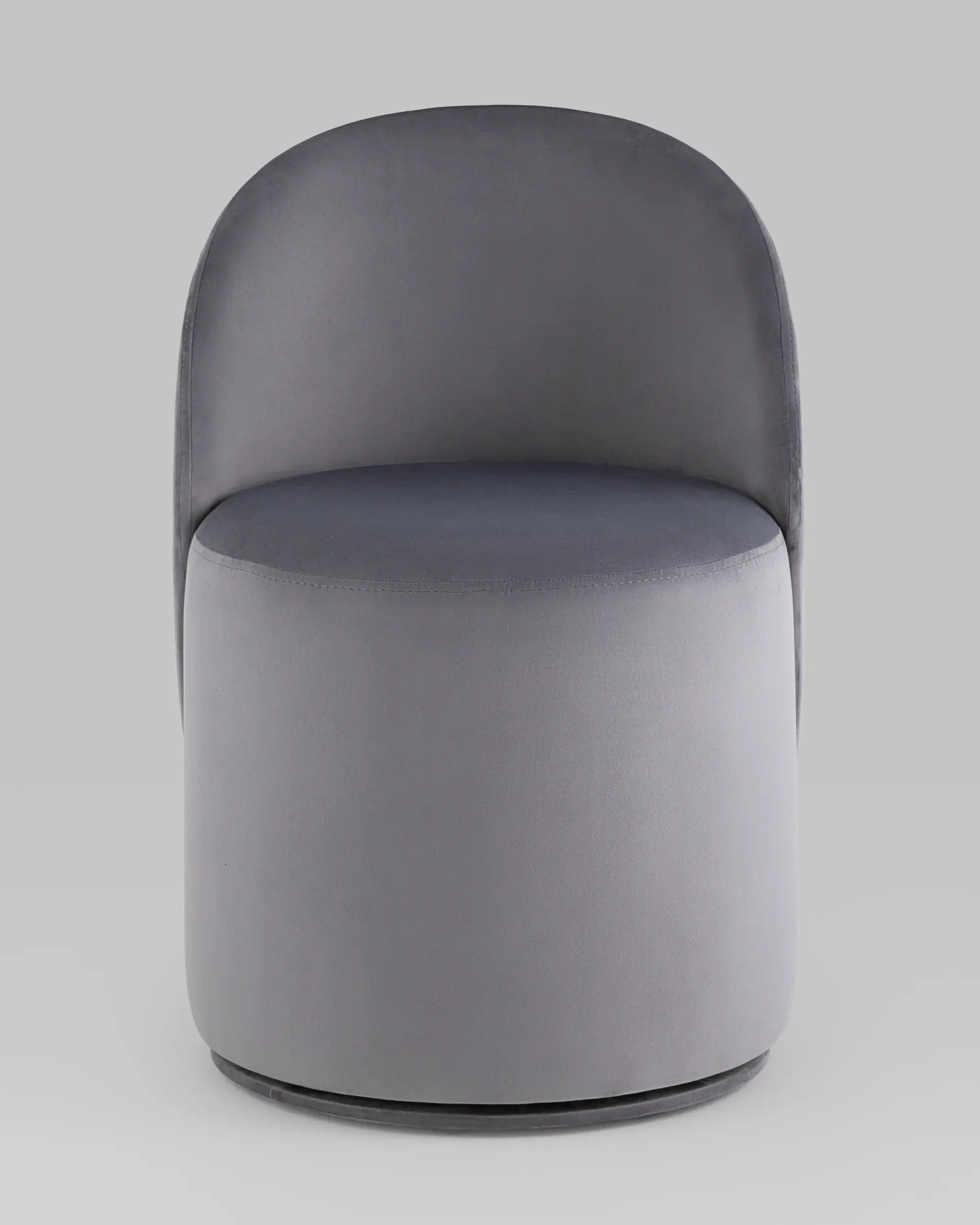 Пуф Loreen со спинкой вращающийся велюр серый