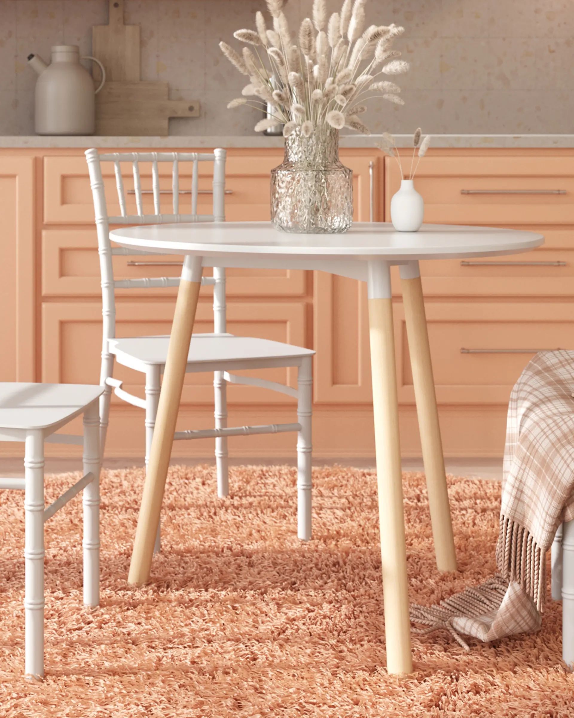 Стол круглый DST NEW D=80 белый