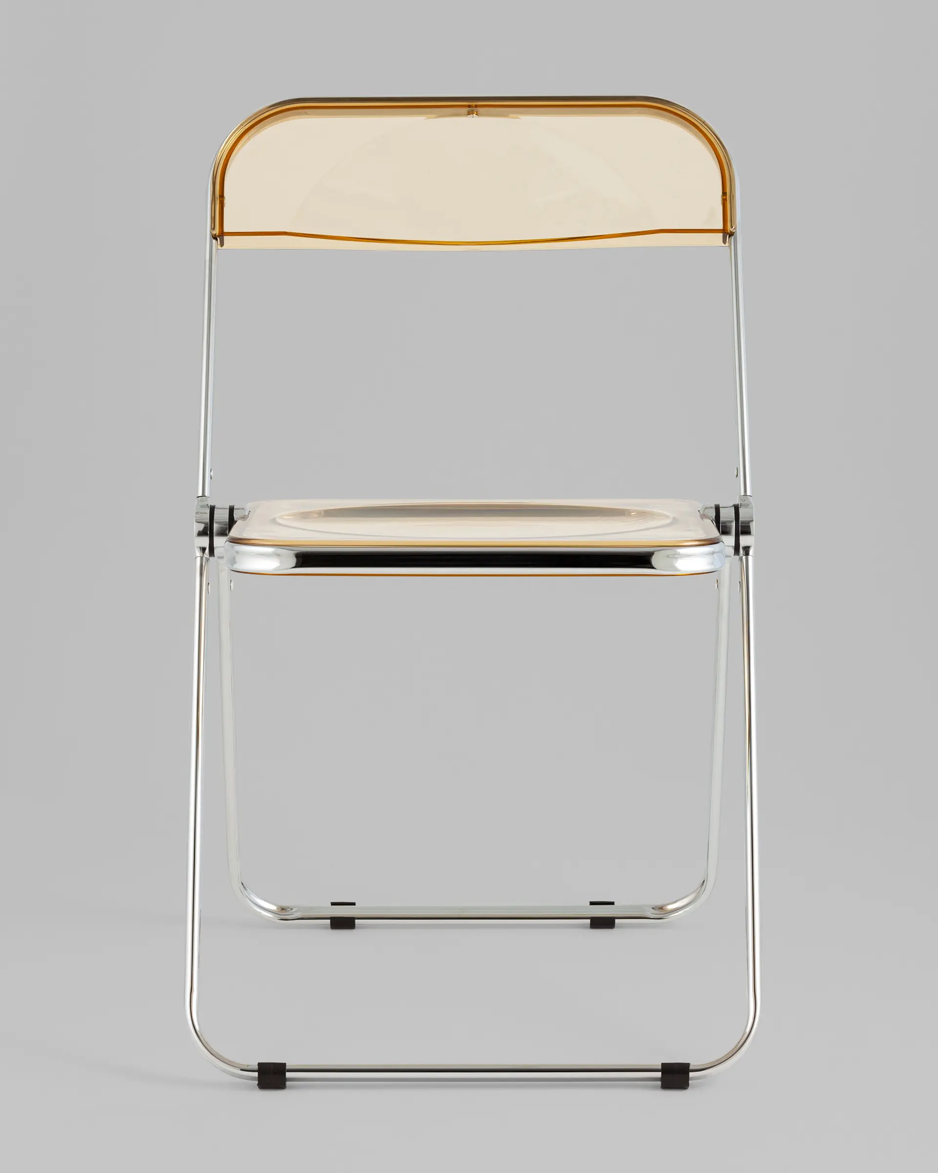 Стул Fold Amber складной янтарный прозрачный пластиковый