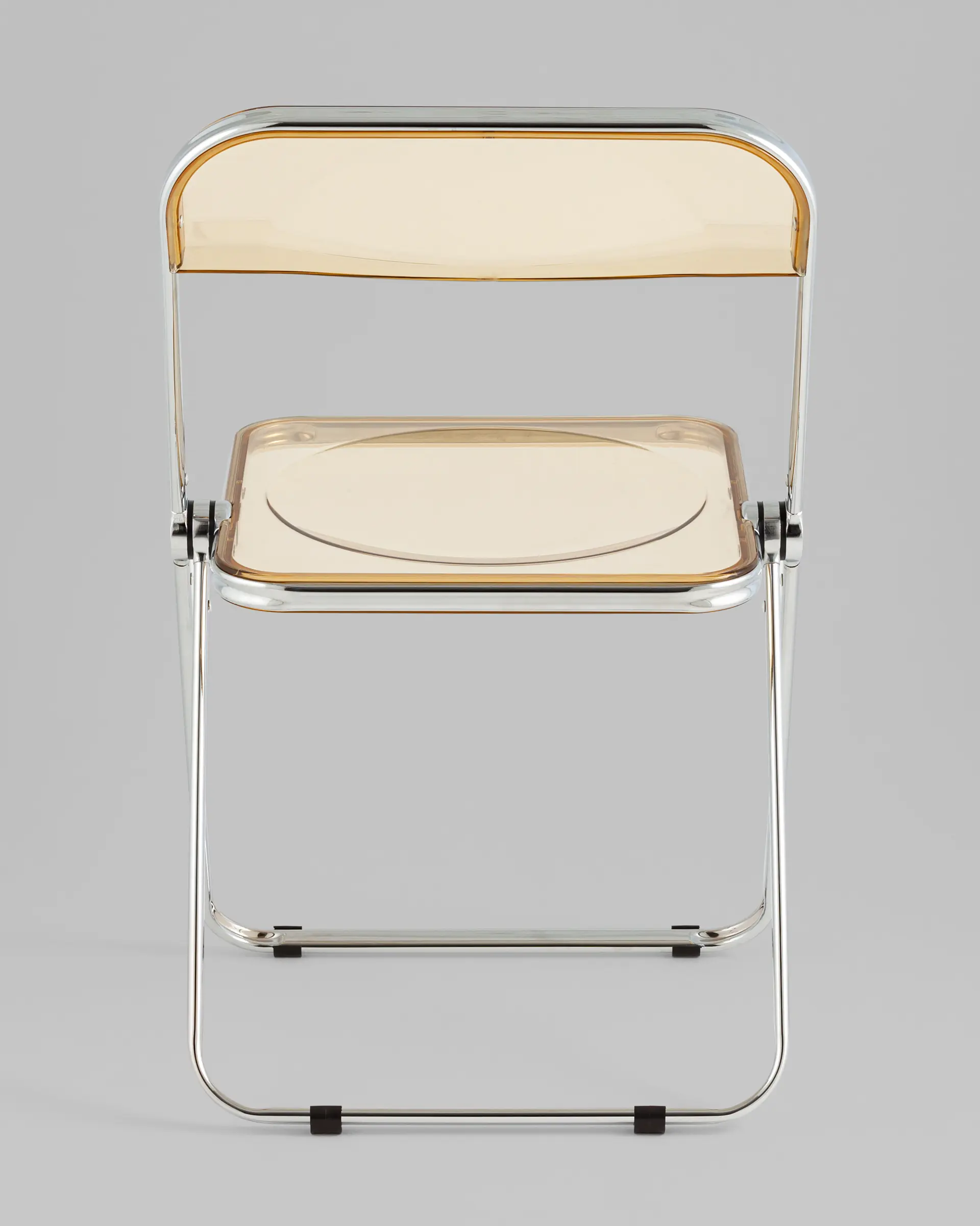 Стул Fold Amber складной янтарный прозрачный пластиковый