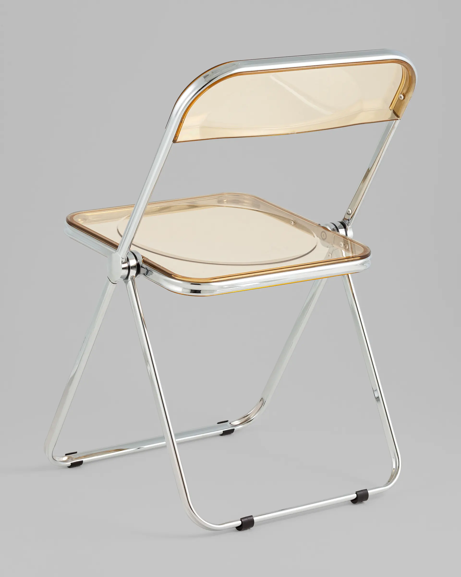 Стул Fold Amber складной янтарный прозрачный пластиковый