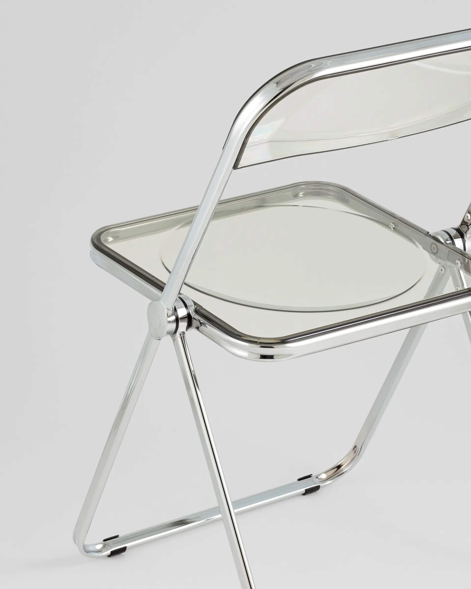 Стул Fold Smoke складной серый прозрачный пластик