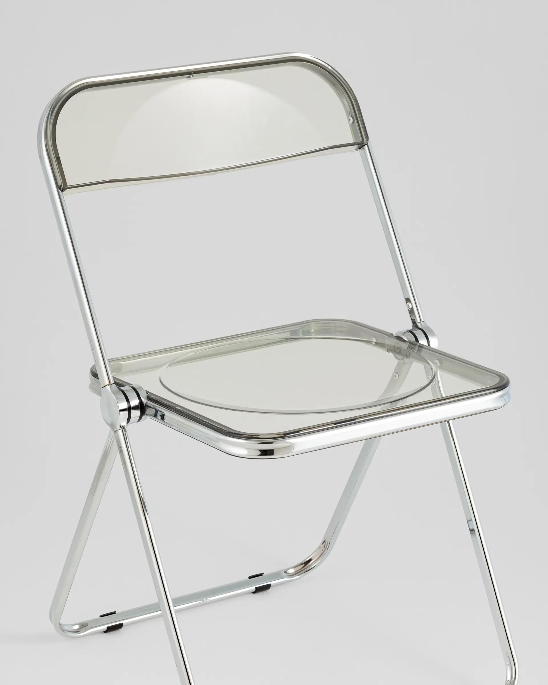 Стул Fold Smoke складной серый прозрачный пластик