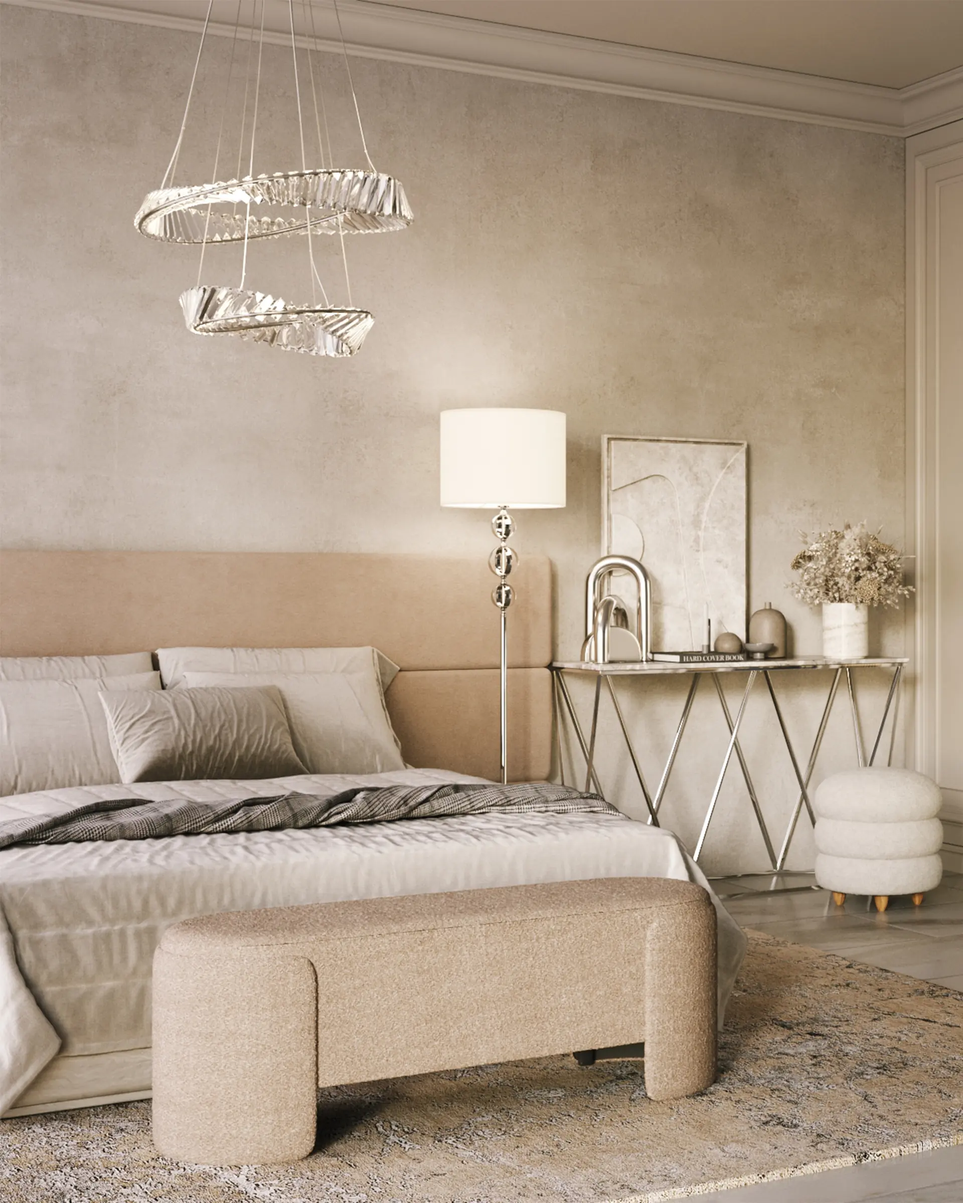 Банкетка Taks букле капучино