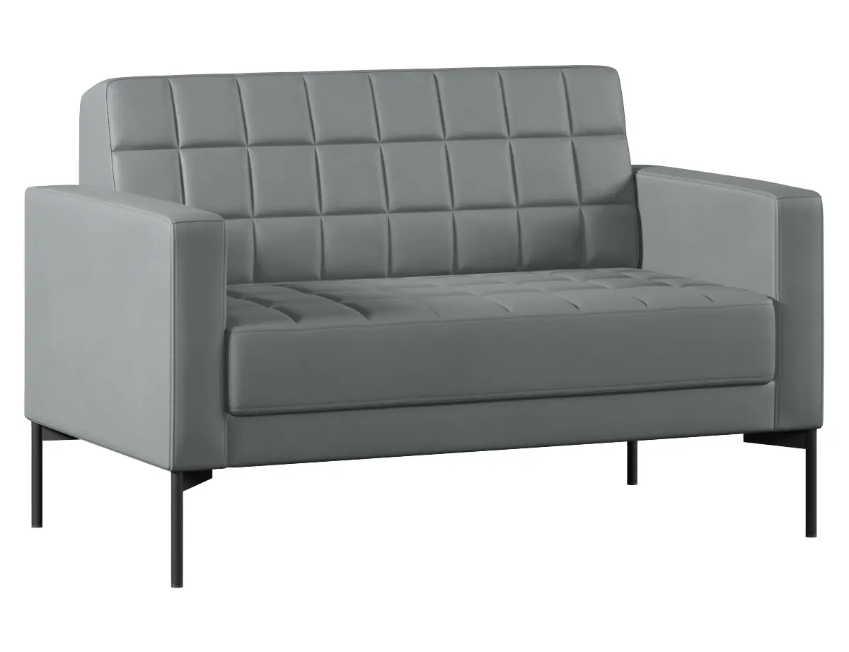 Диван с подлокотниками двухместный Shoko экокожа серая