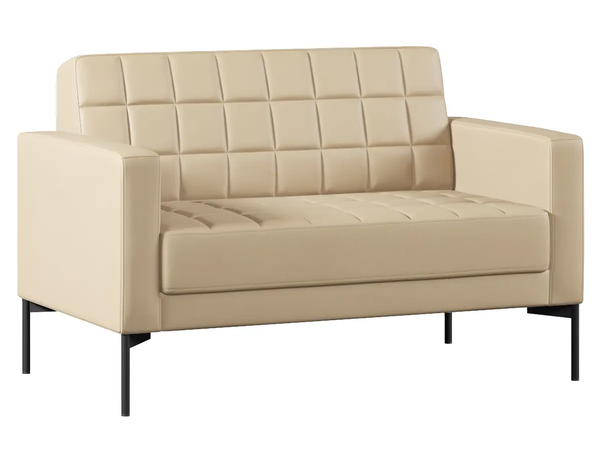 Диван с подлокотниками двухместный Shoko экокожа бежевая